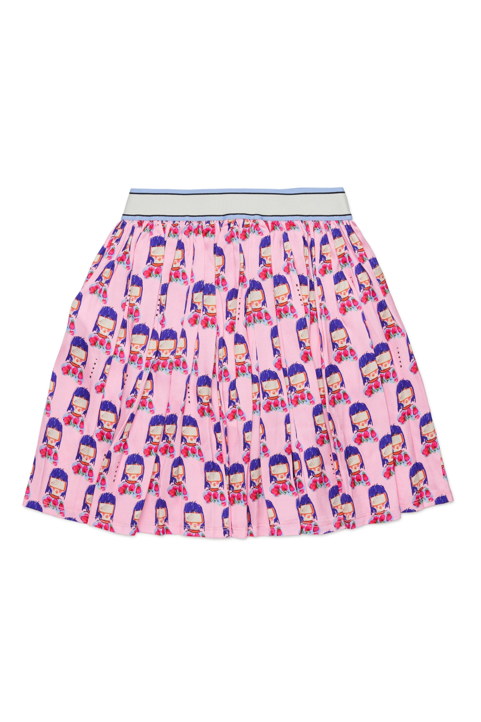 Patterned skirt with logo