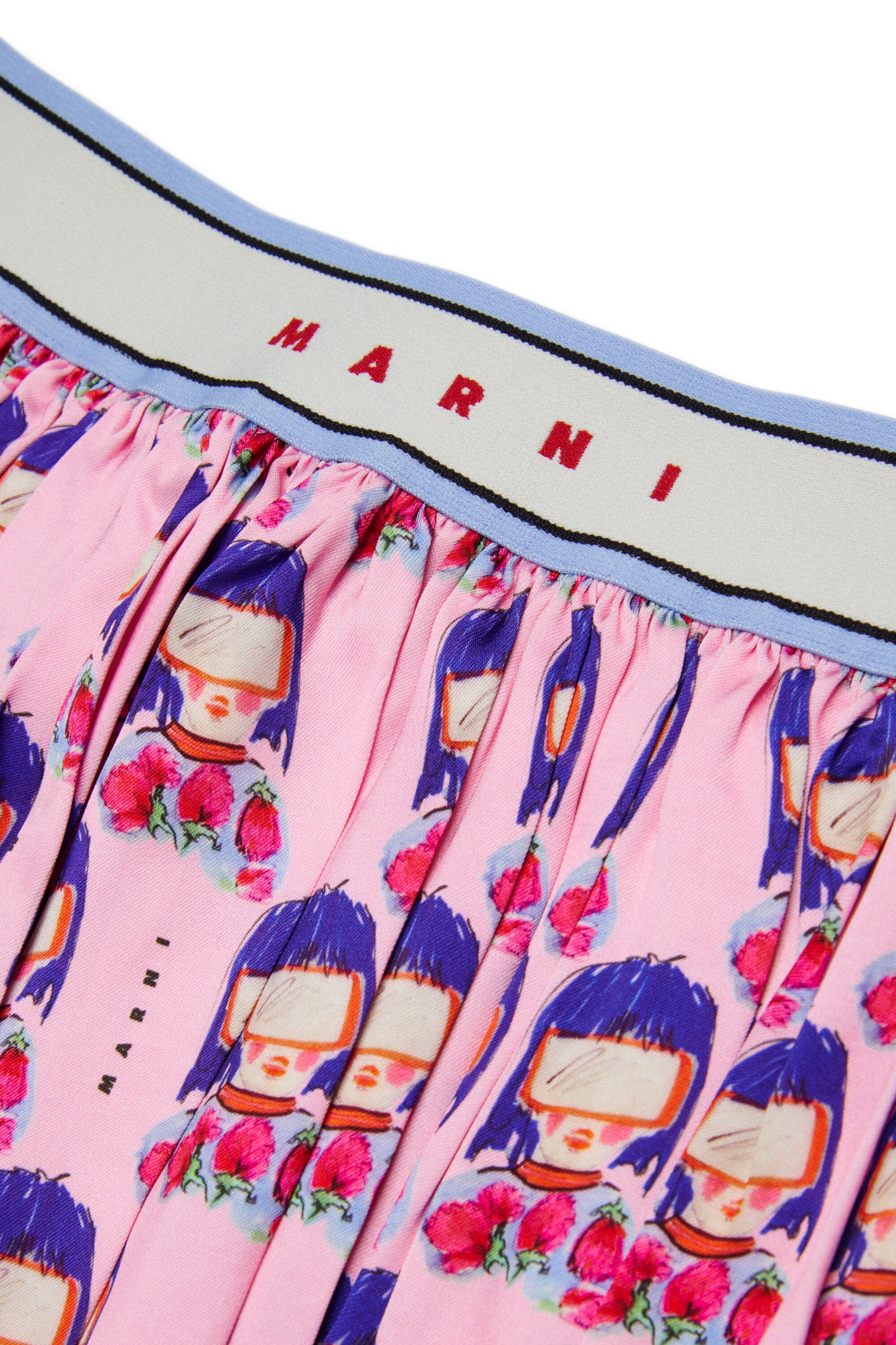 Patterned skirt with logo