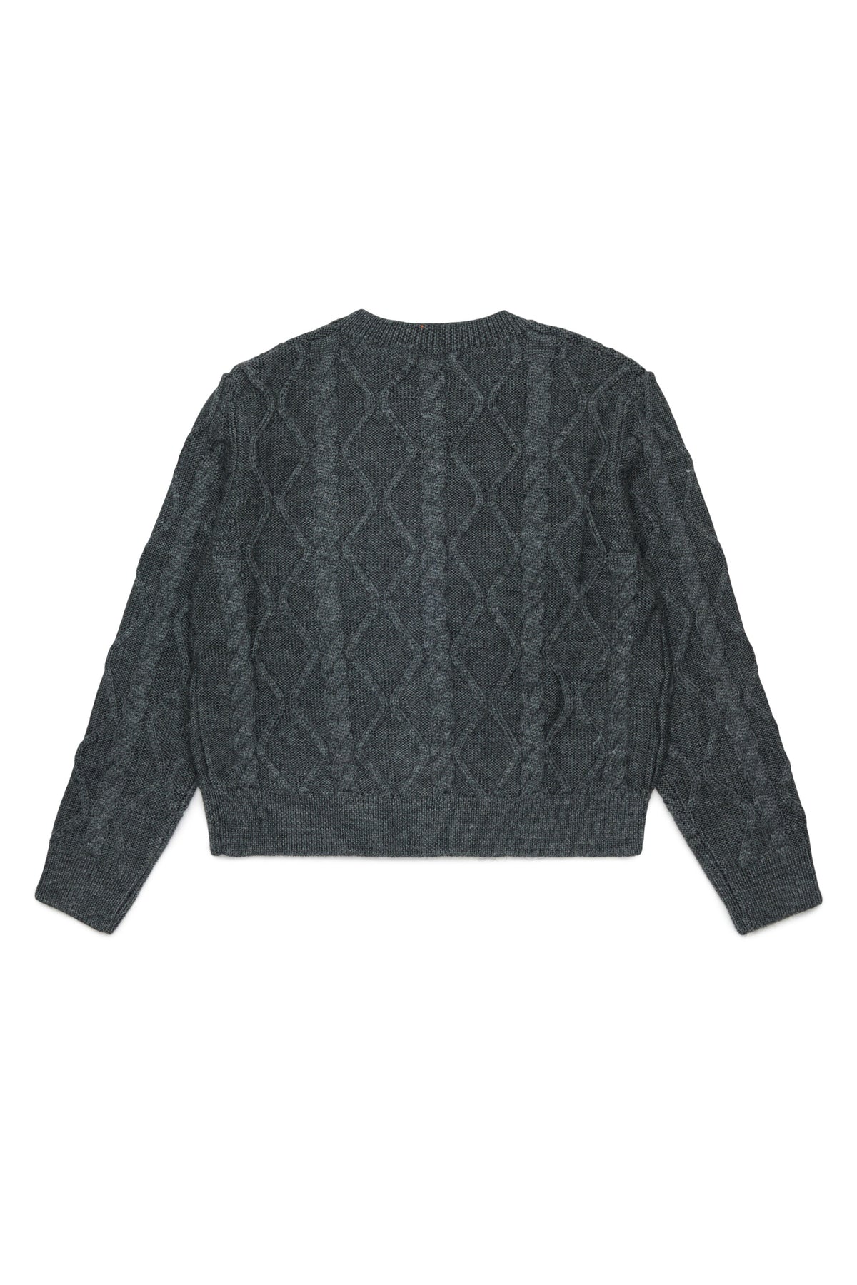 Zopfmuster-Cardigan mit Logo