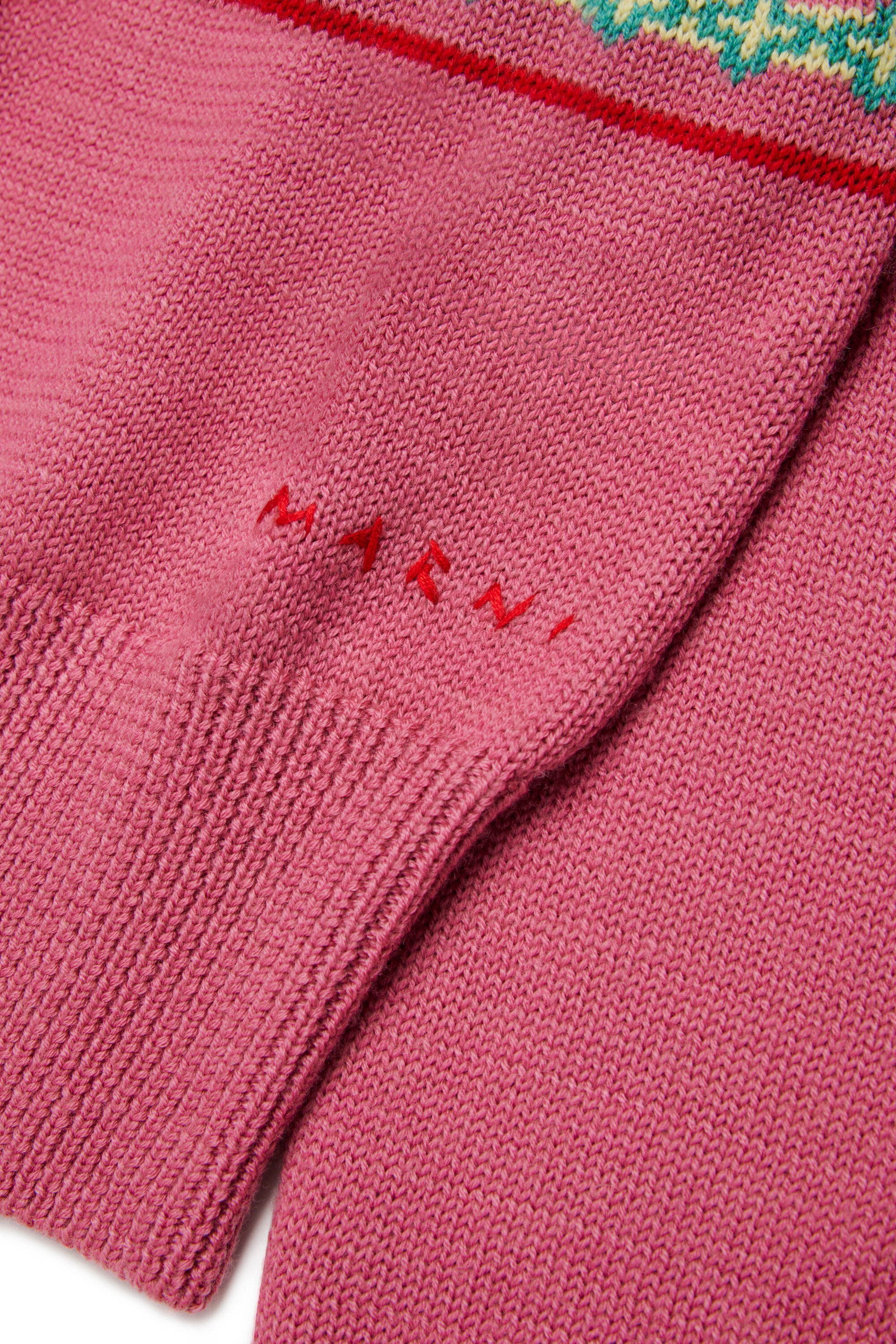 Rundhalspullover mit Jacquard-Herzen