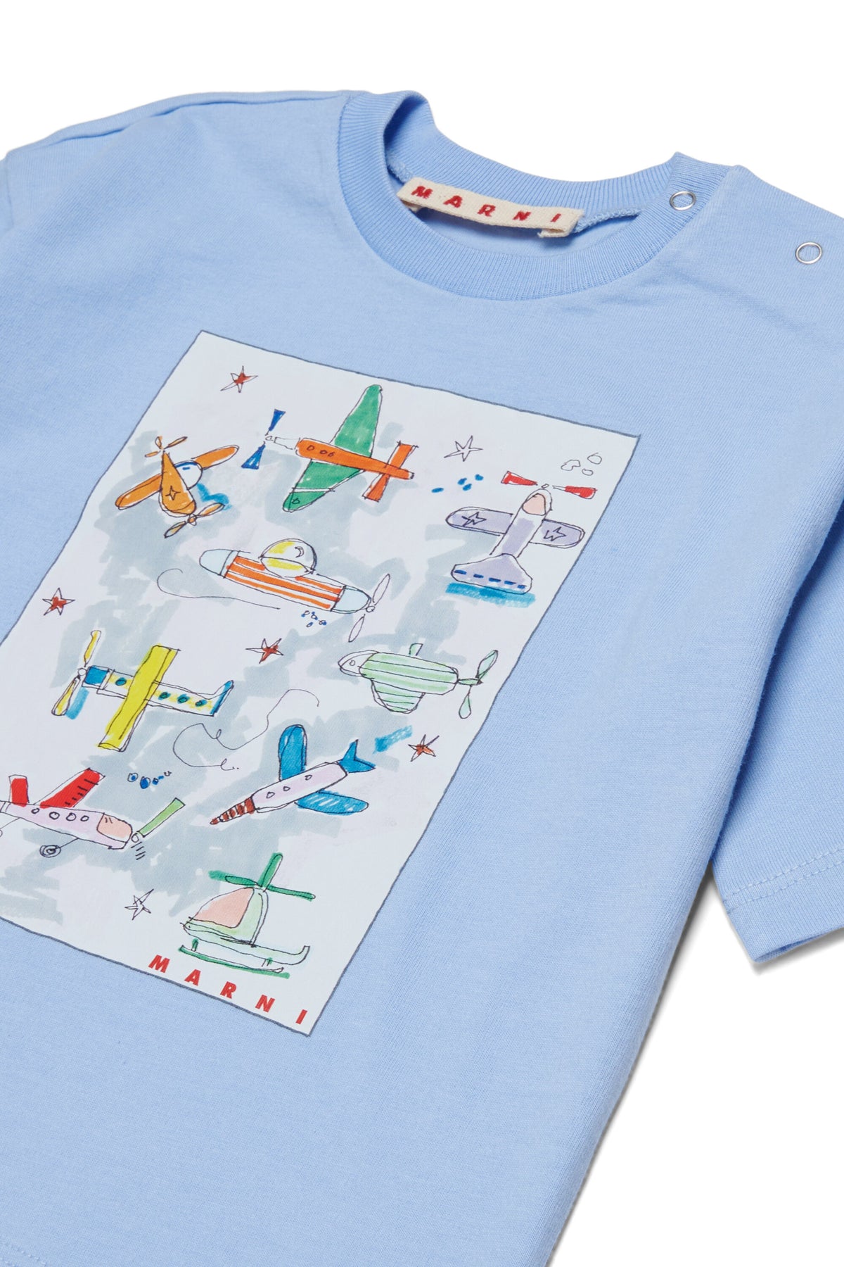 T-shirt avec imprimé avions et logo