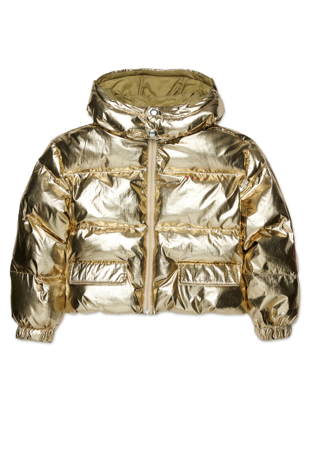Gefütterte Jacke mit aufgedrucktem Logo