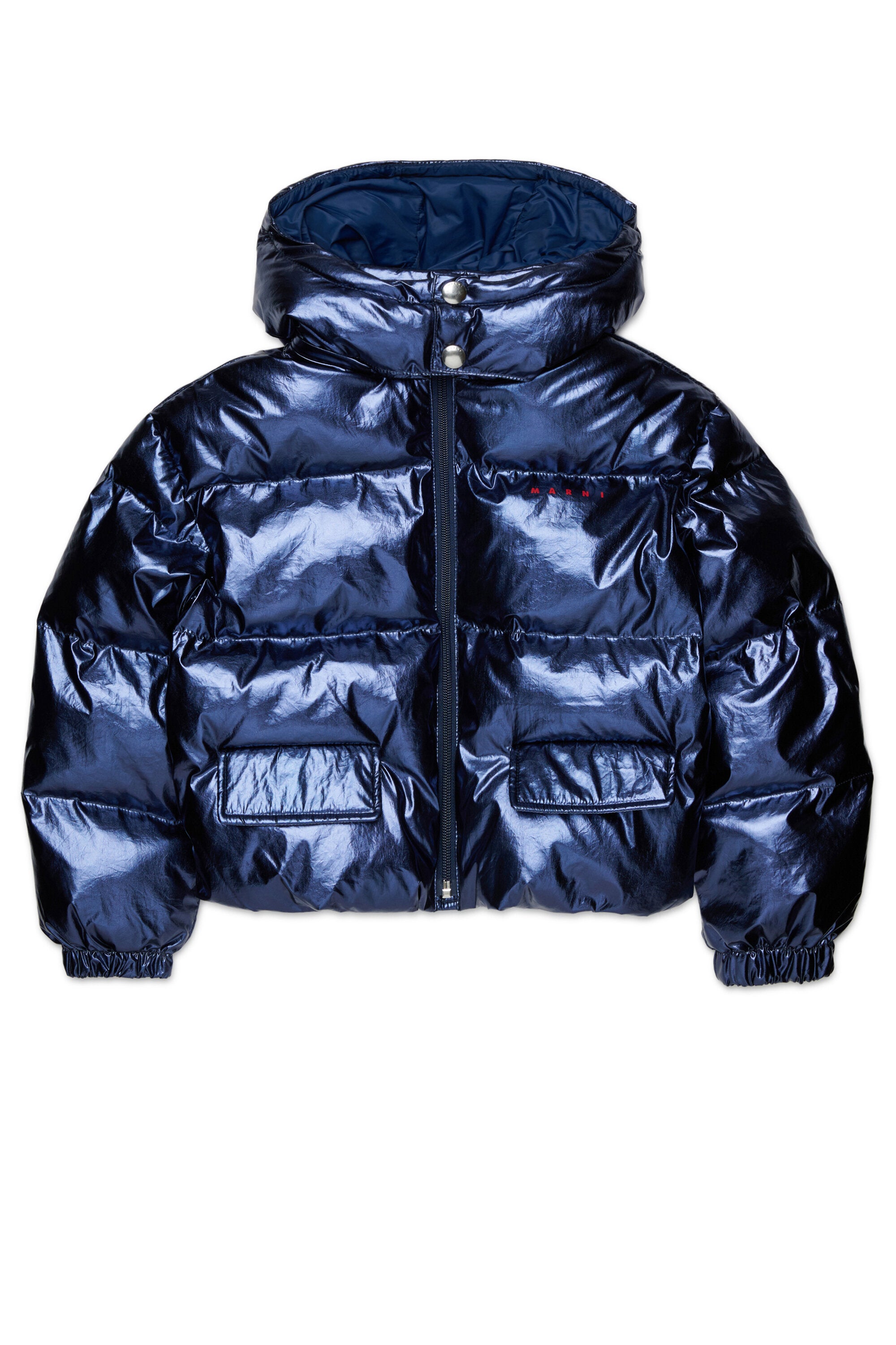 Padded jacket with printed logo