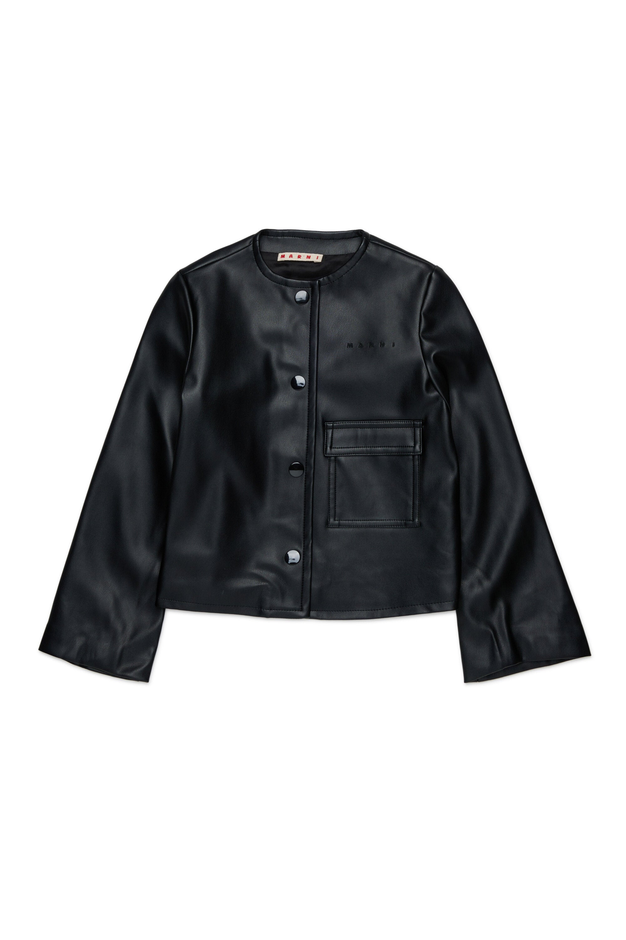 Crew-neck jacket with printed logo
