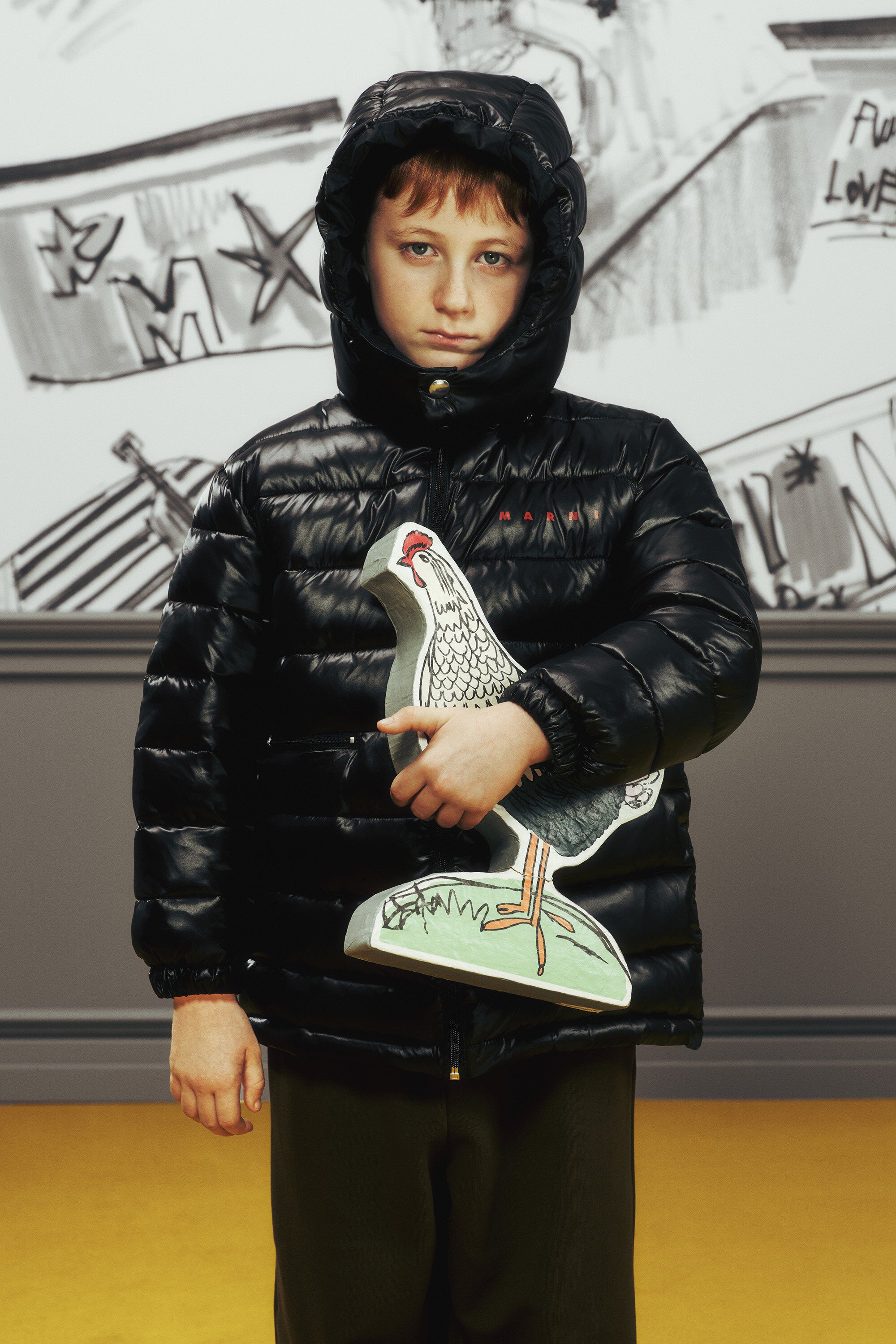 Gefütterte Jacke mit Logo