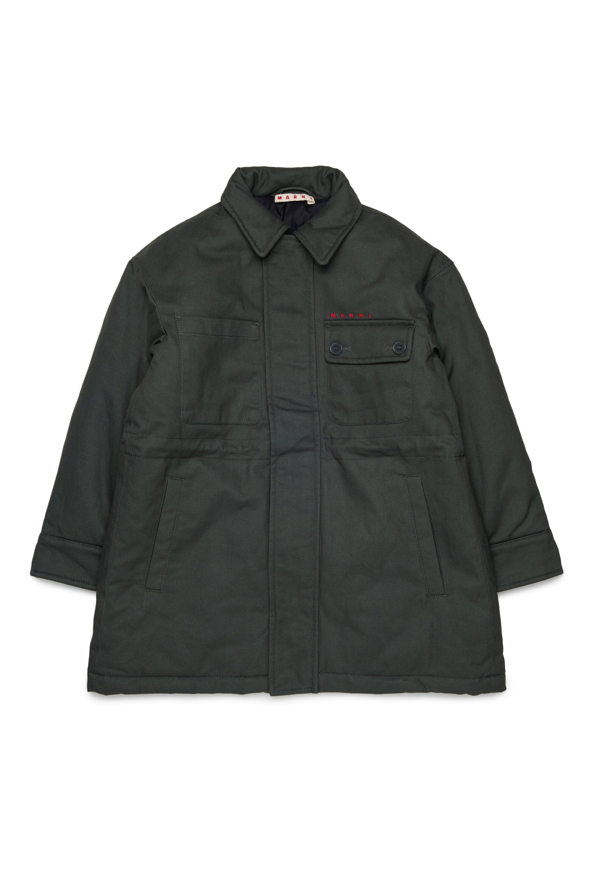 Parka con logo estampado