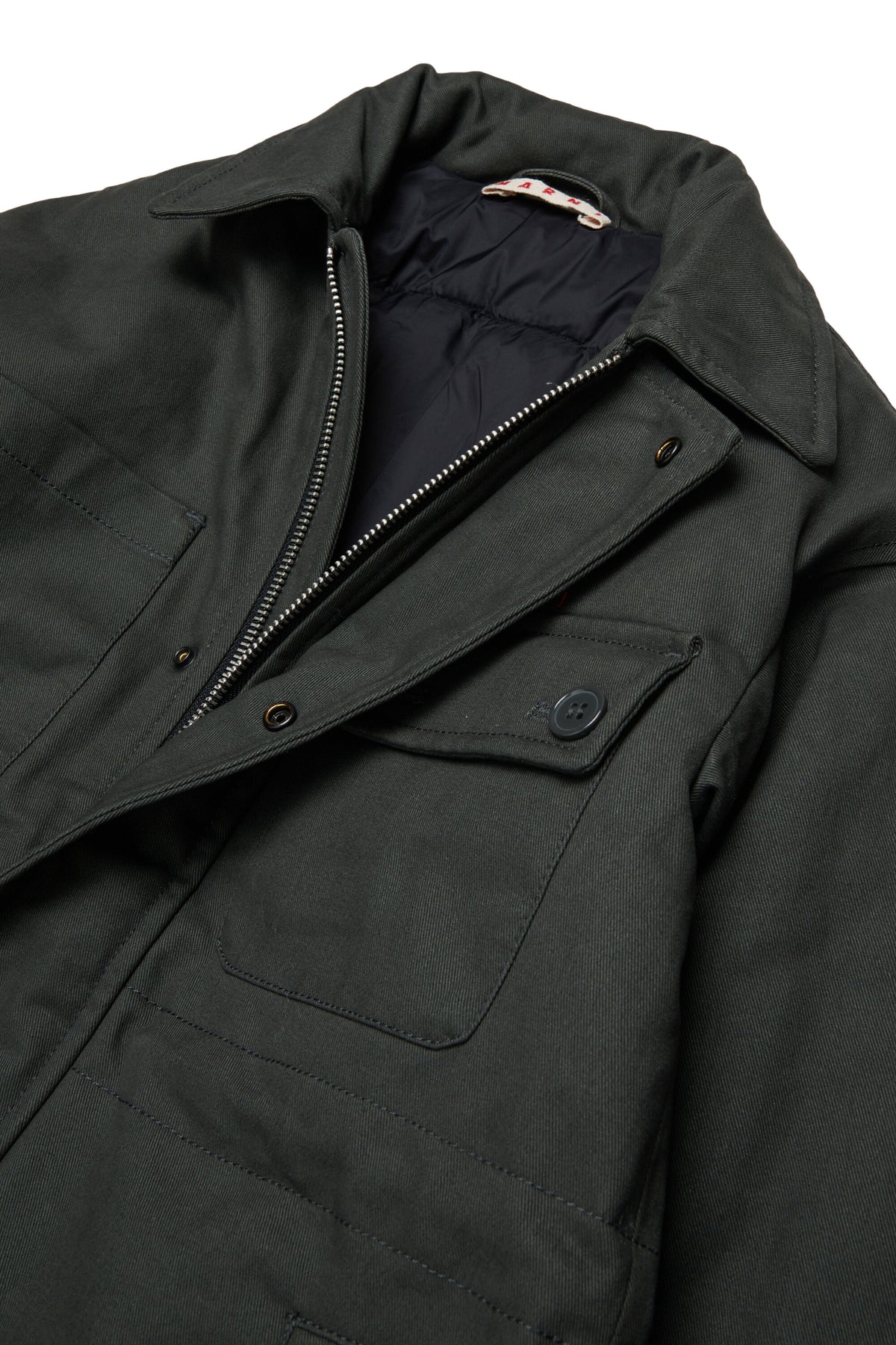 Parka con logo estampado