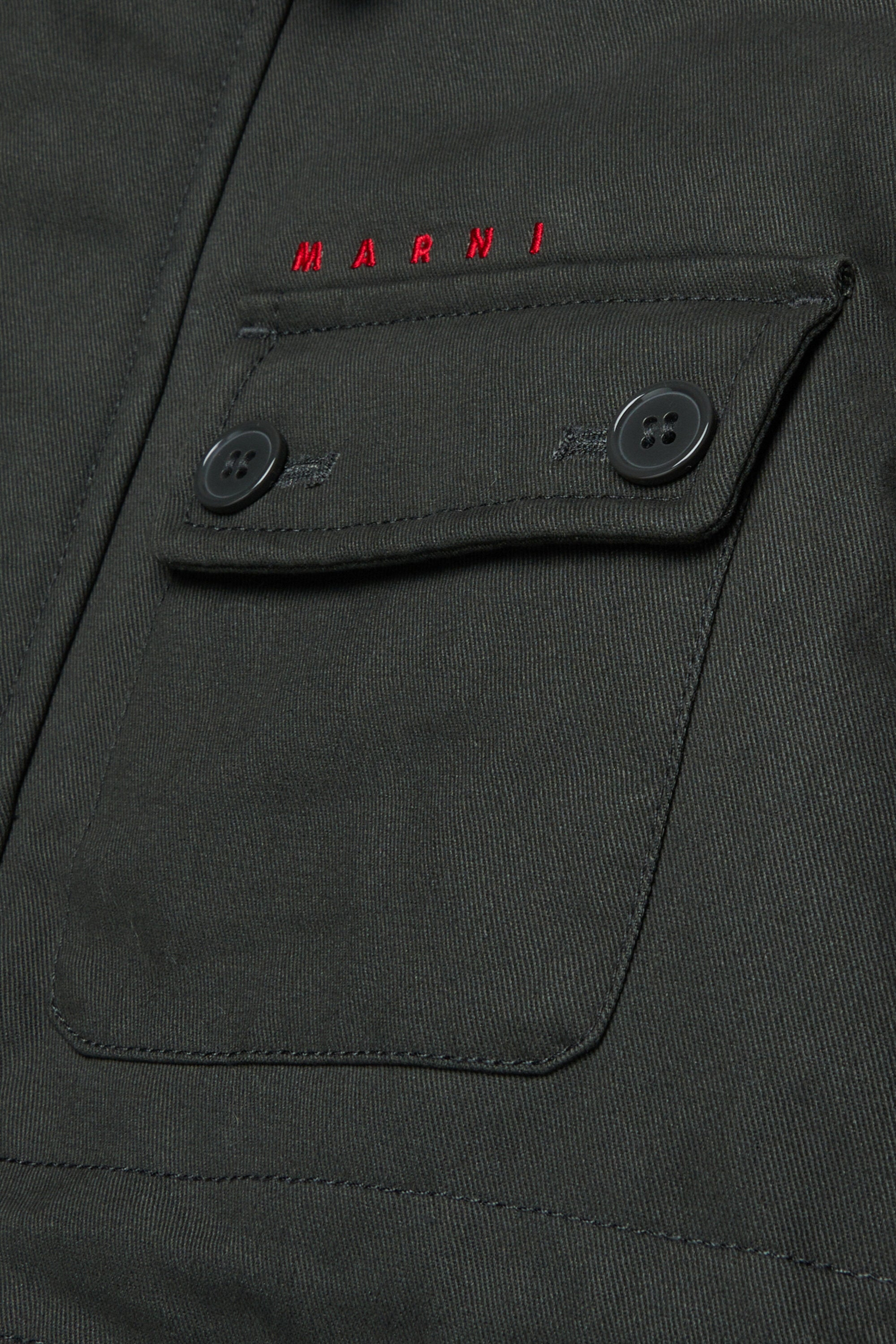 Parka jacket with printed logo