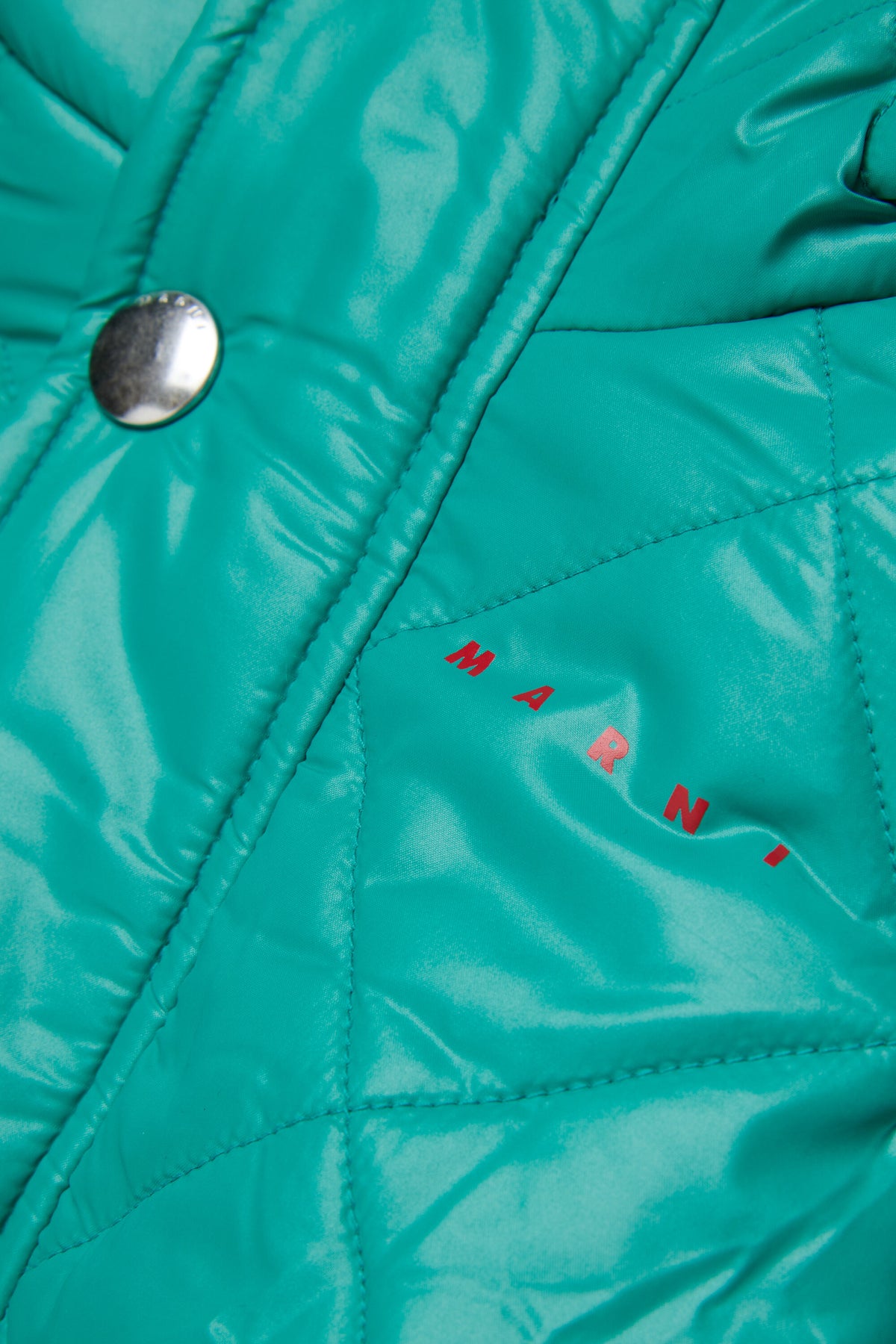Padded jacket with printed logo