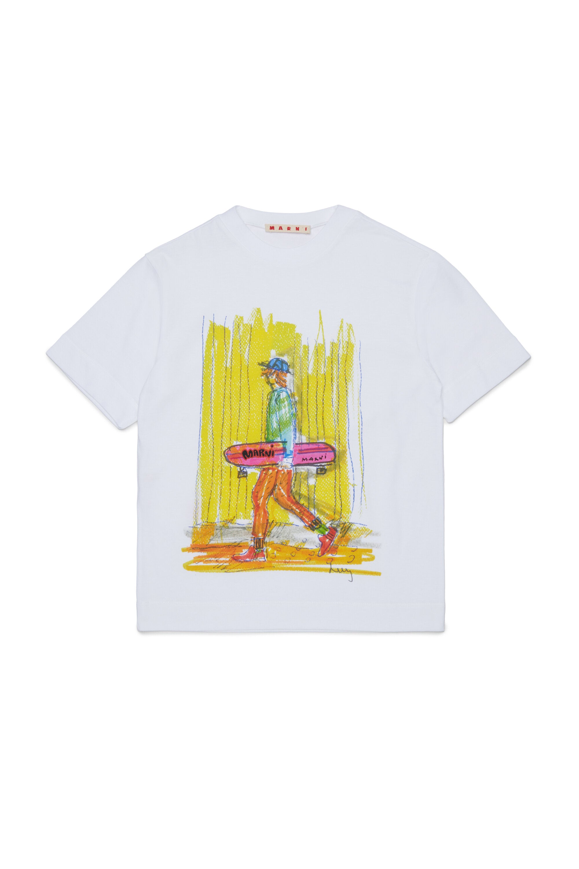 T-shirt with colorful front print