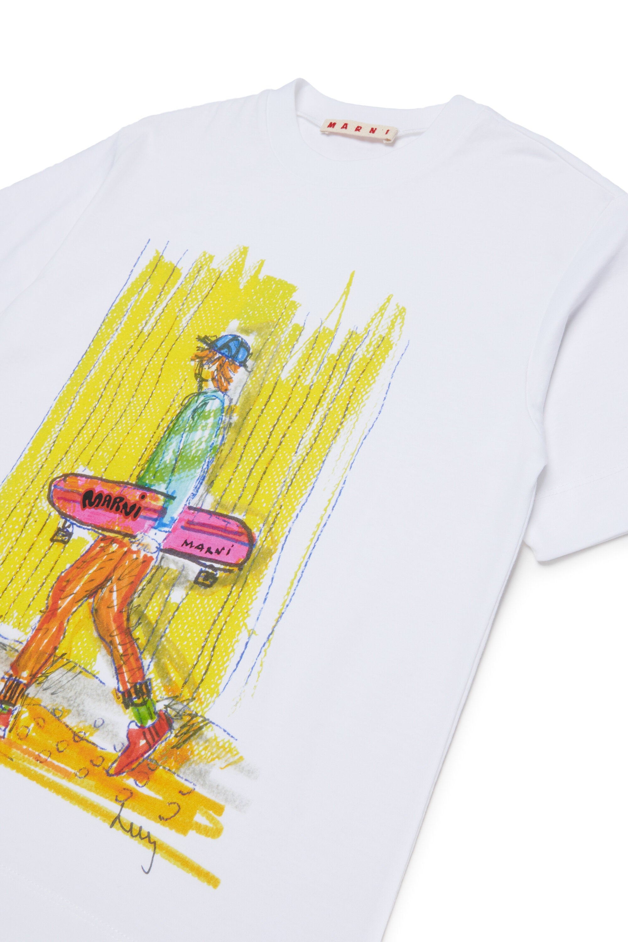 T-shirt with colorful front print