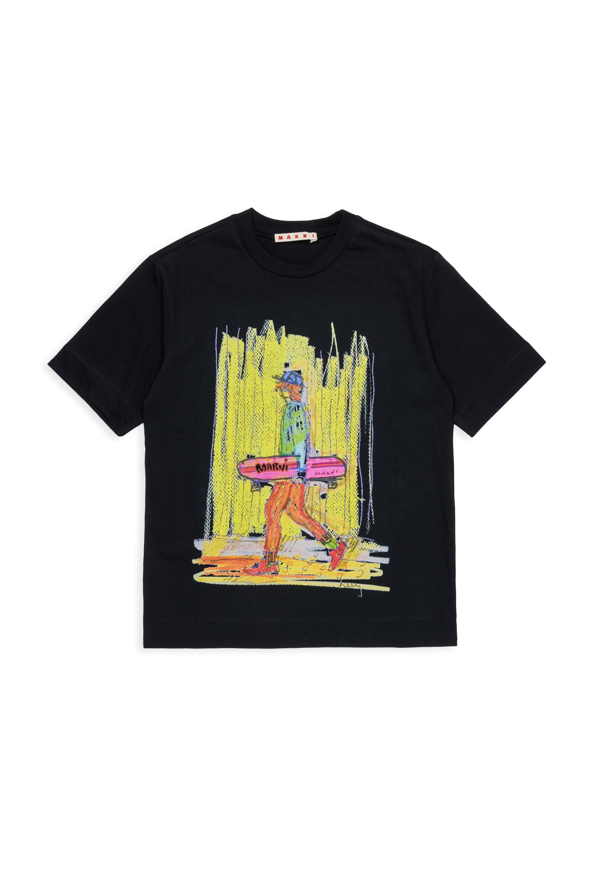 T-shirt with colorful front print