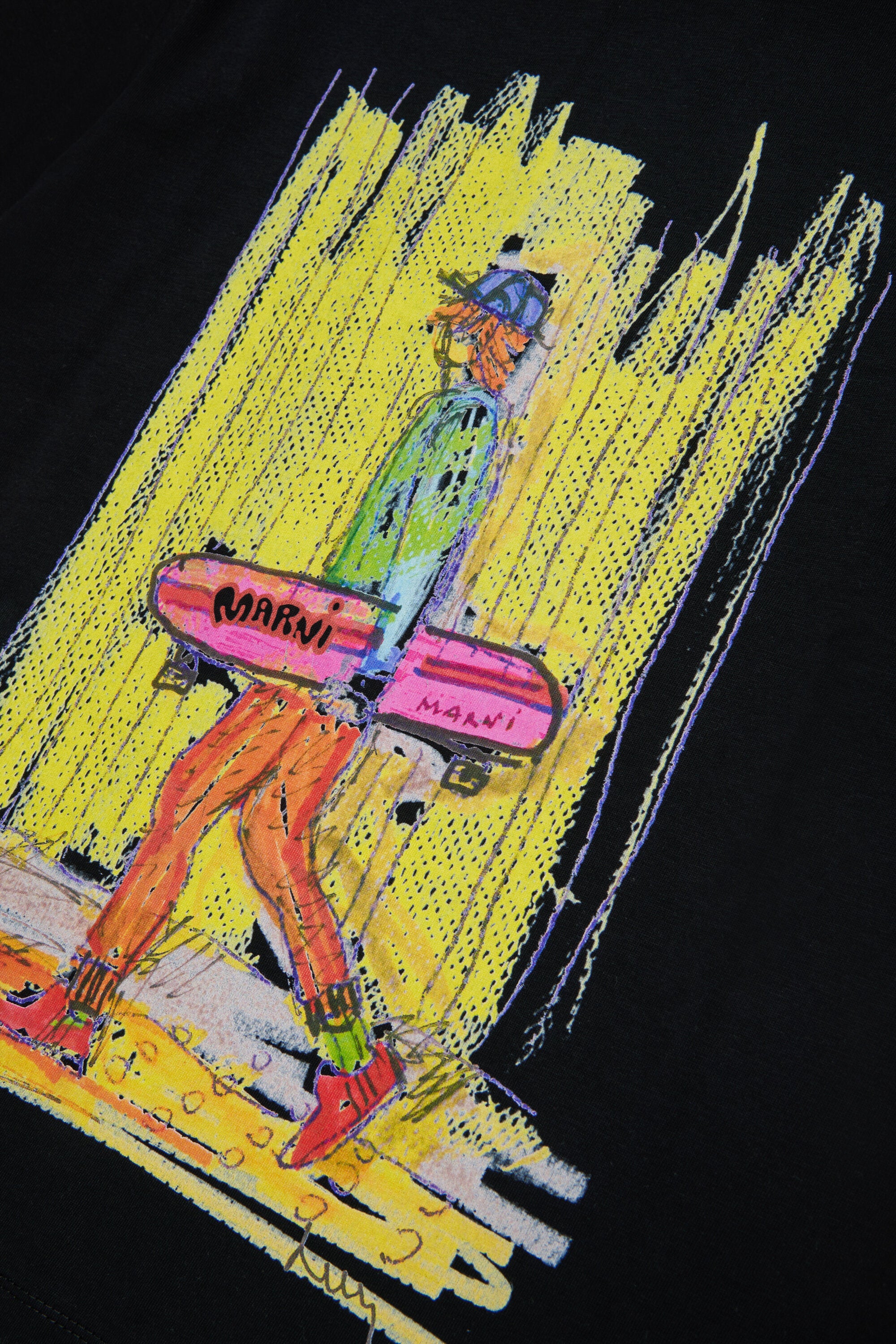 T-shirt with colorful front print