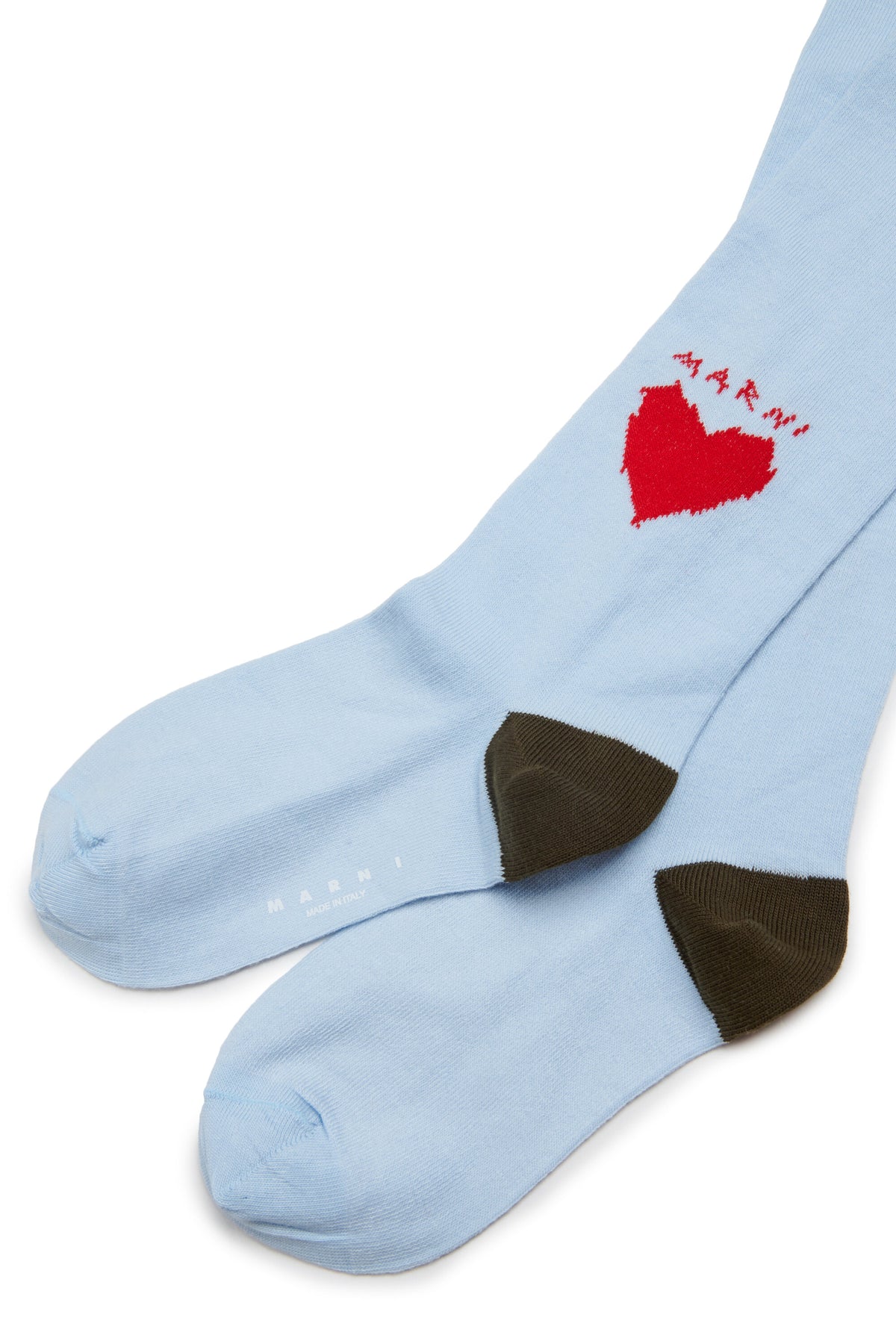 Calze con cuore e logo