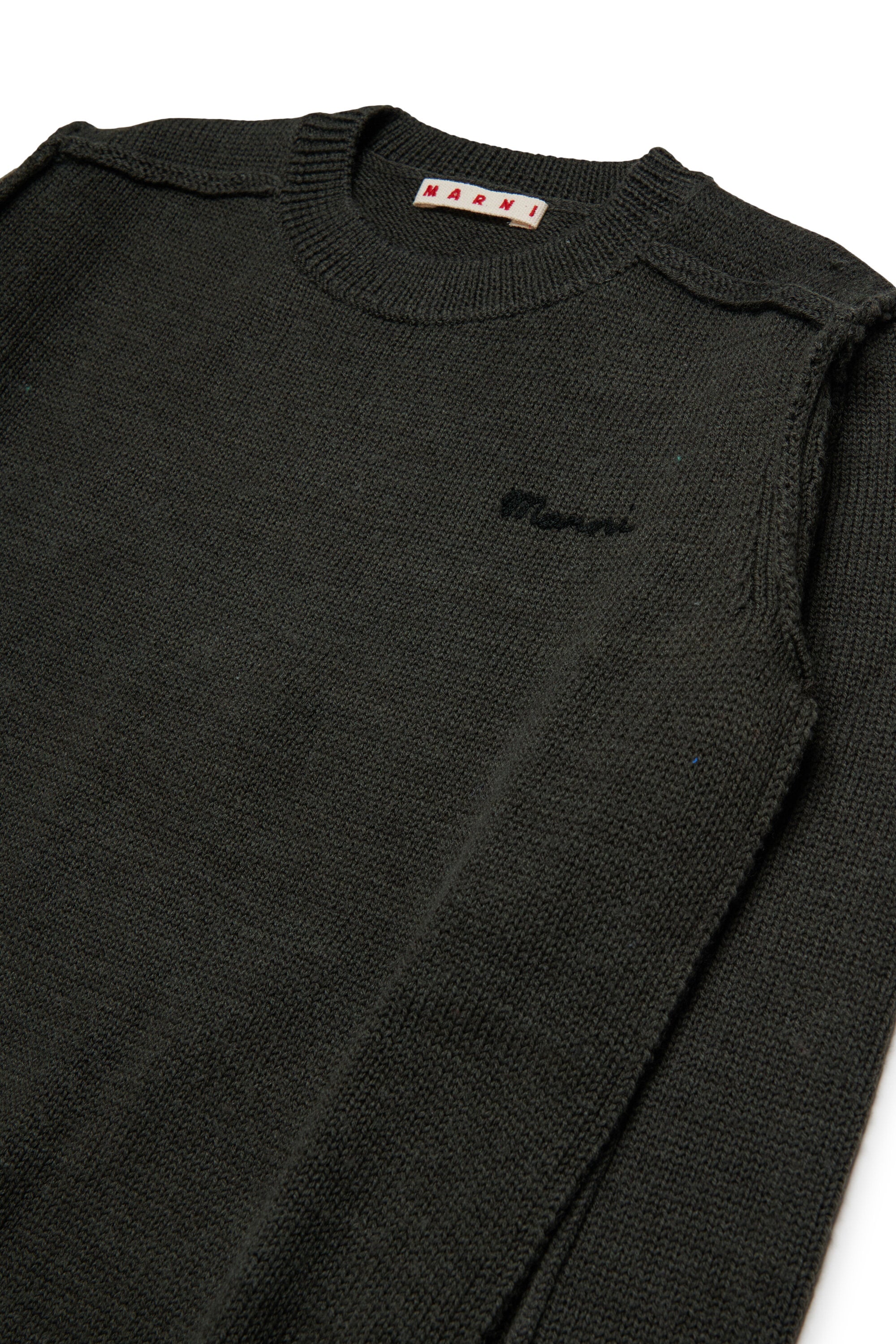 Rundhals-Pullover mit Logo