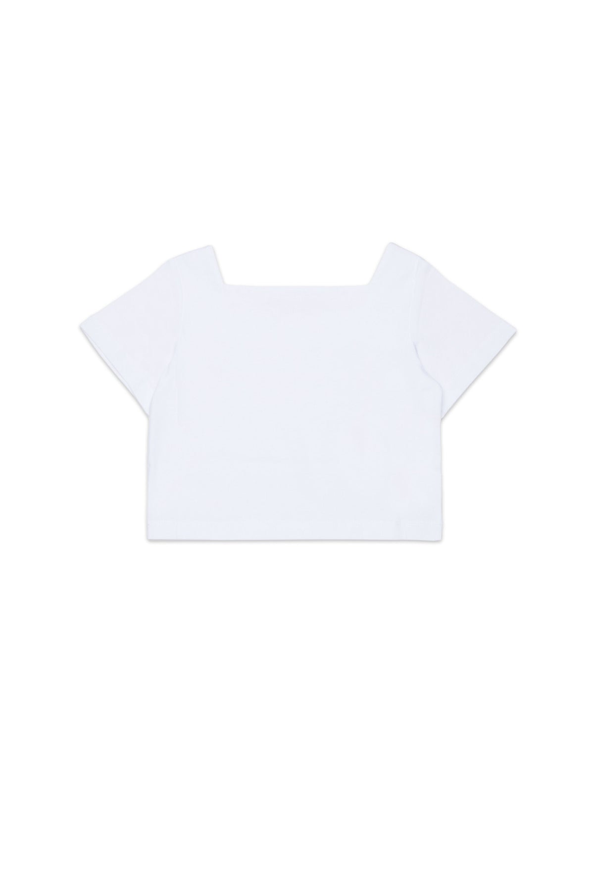 T-Shirt mit eckigem Ausschnitt und Logo