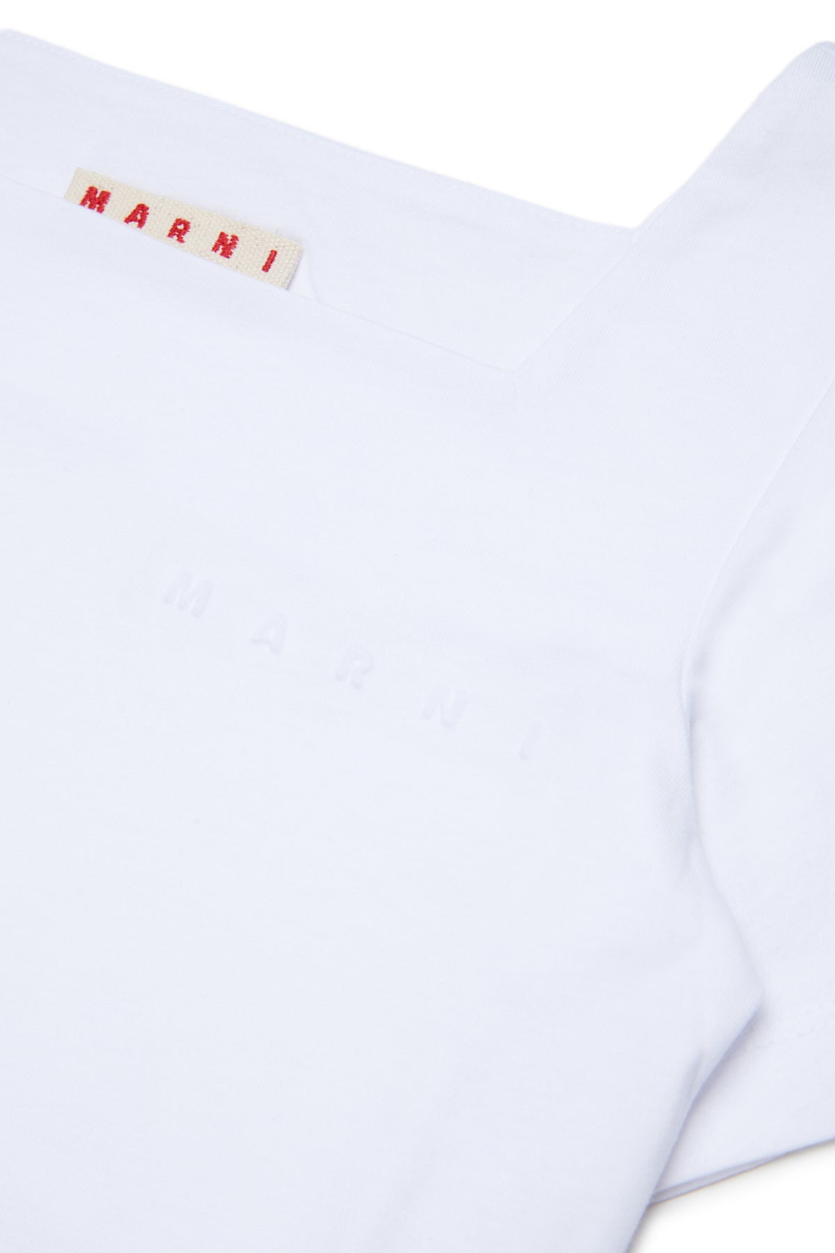 T-Shirt mit eckigem Ausschnitt und Logo
