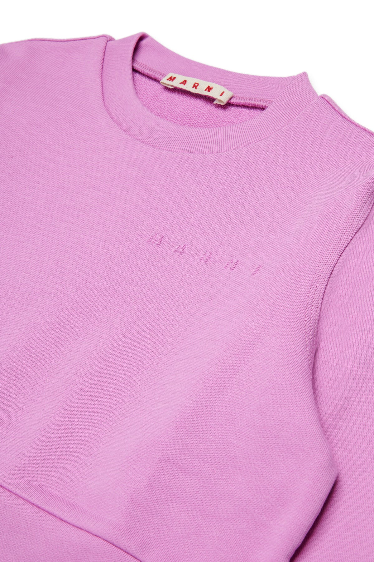 Sweat-shirt col rond avec logo en relief