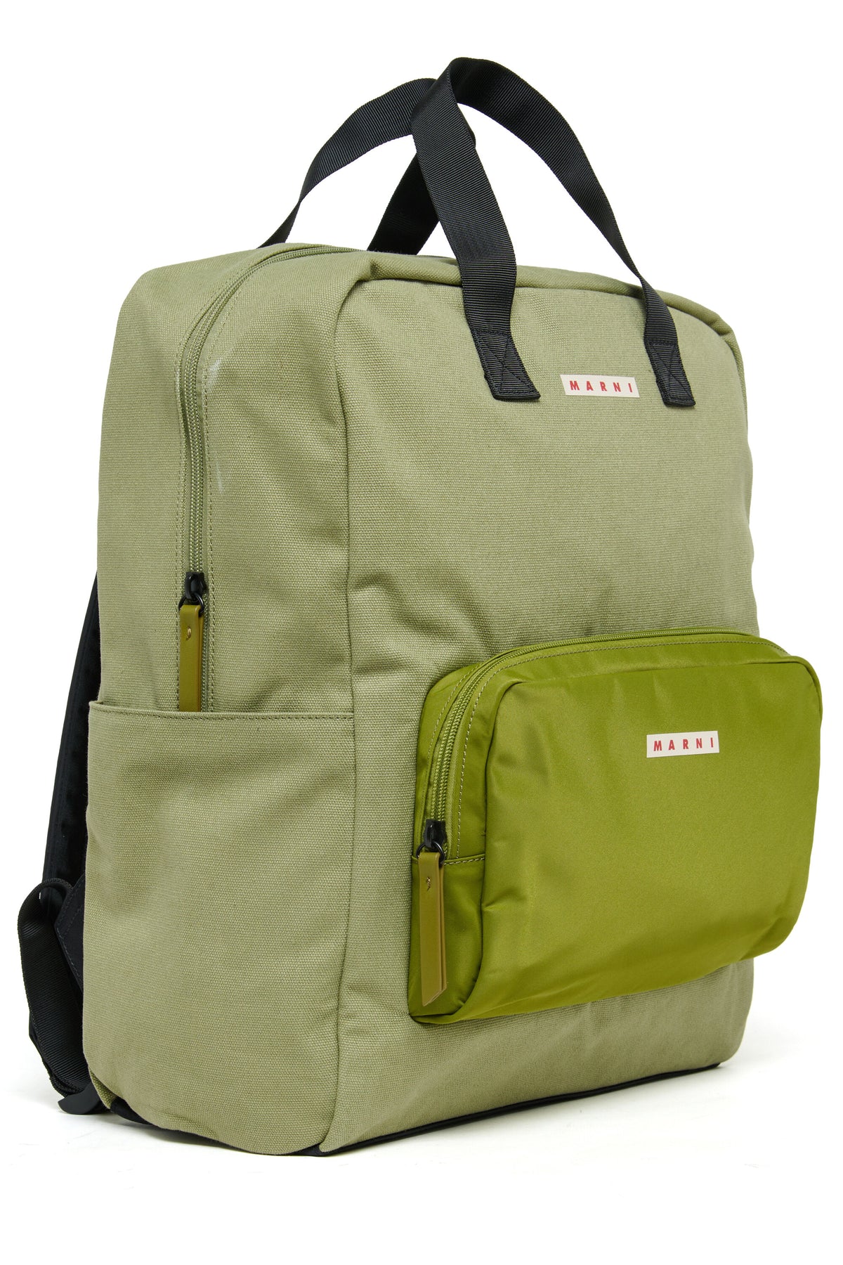 Mochila de algodón con bolsillo frontal