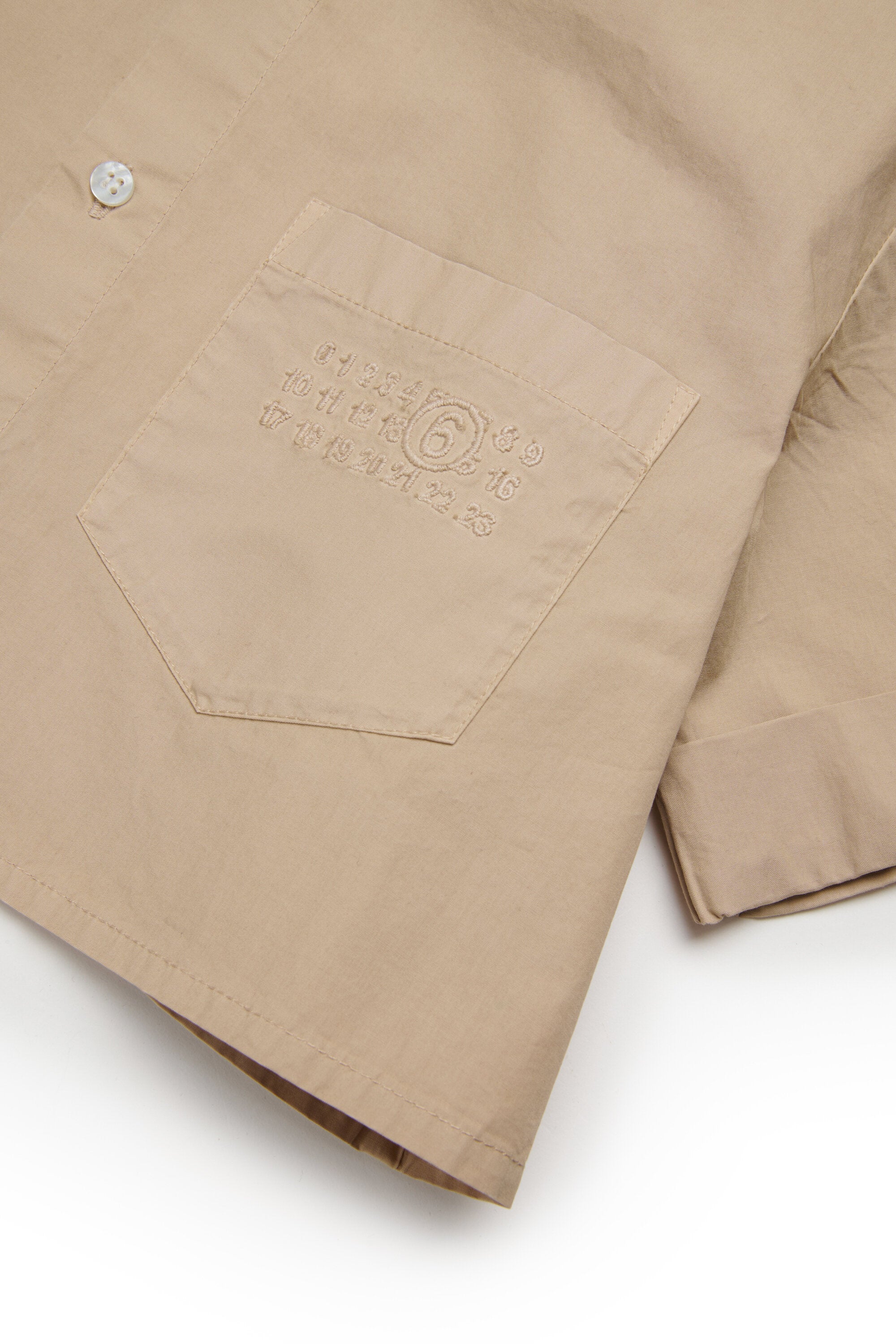 Poplin shirt with turn-up sleeves