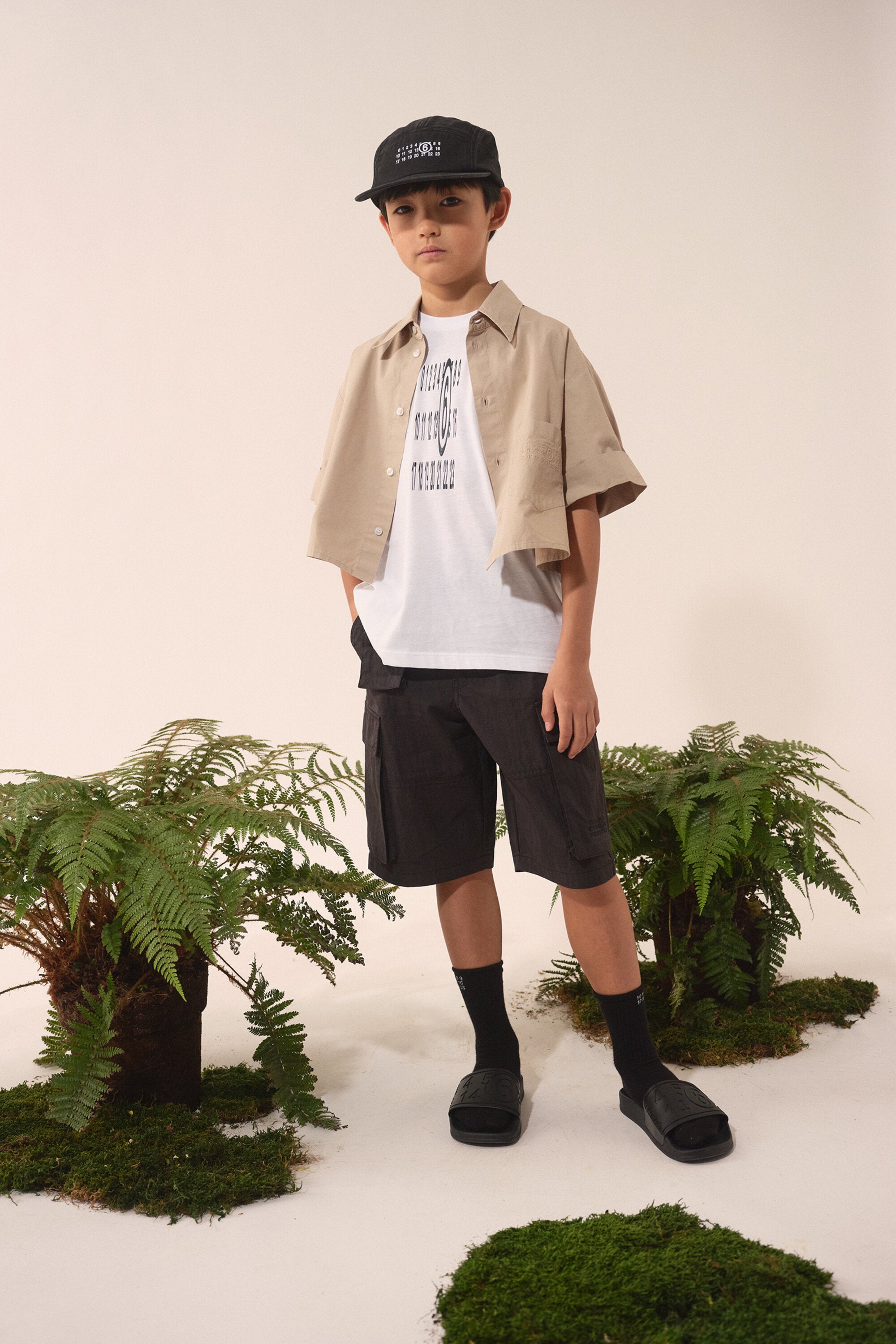 Poplin shirt with turn-up sleeves