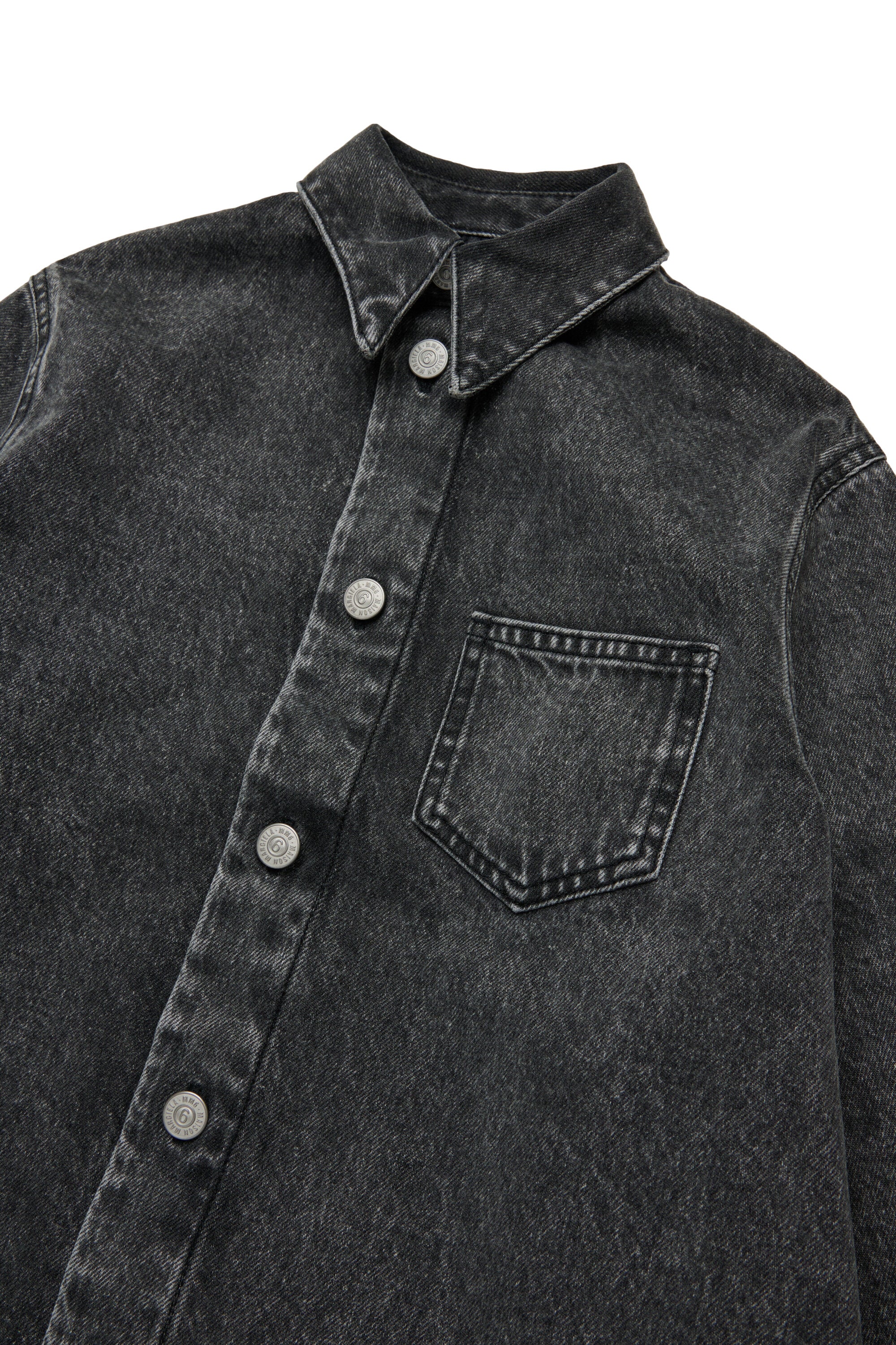 Vestido maxi camisa denim negro