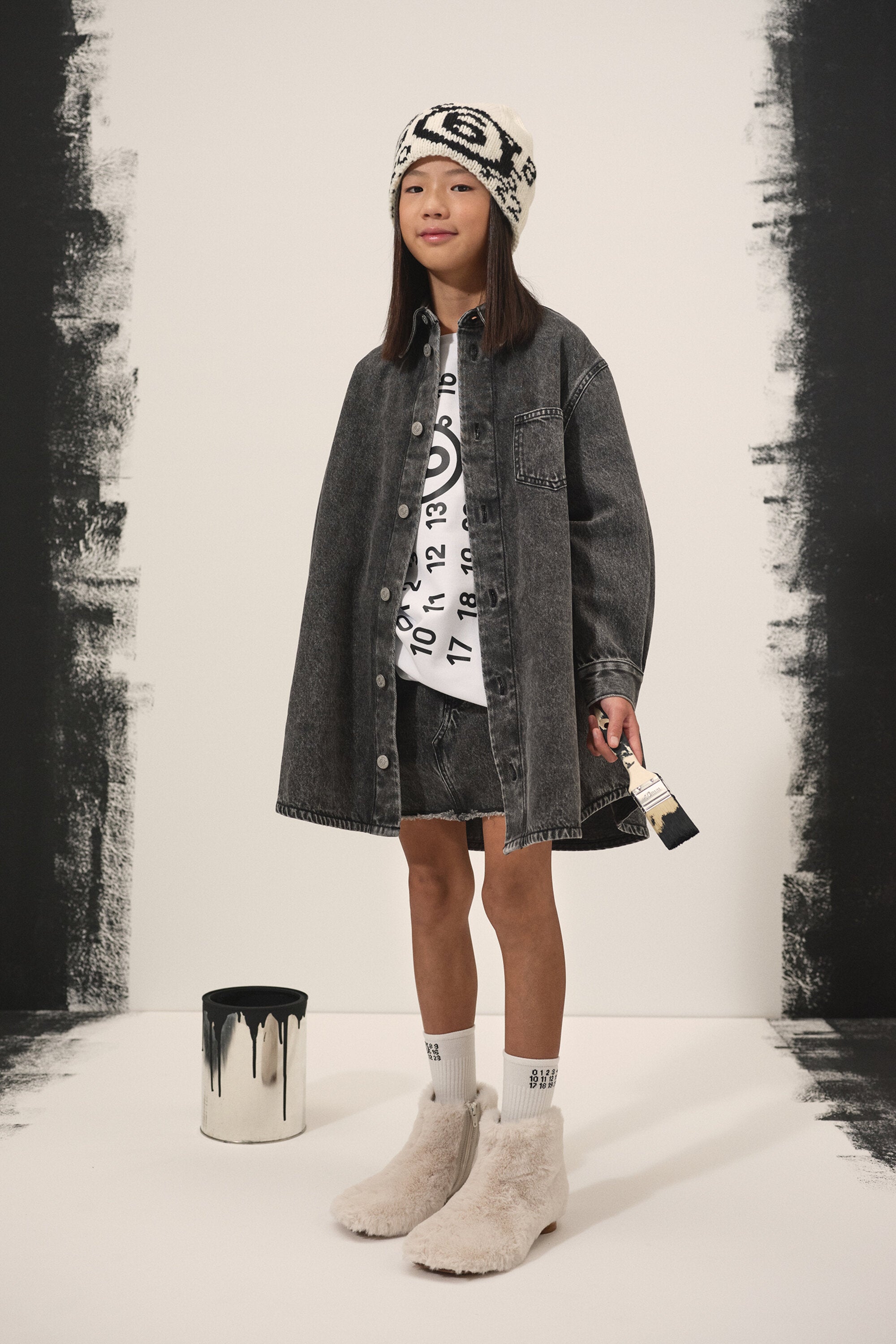 Vestido maxi camisa denim negro