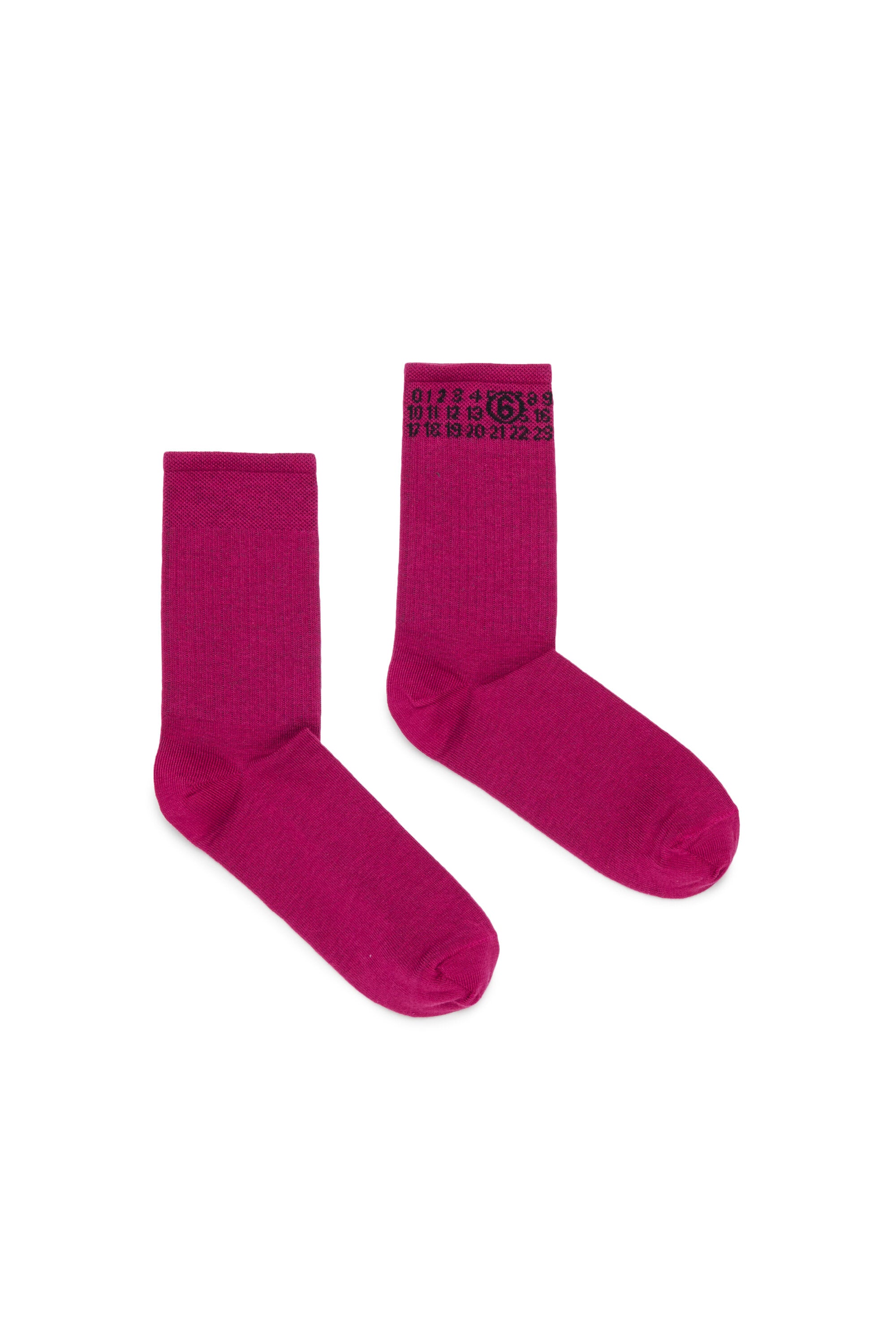 Chaussettes côtelées avec logo numérique