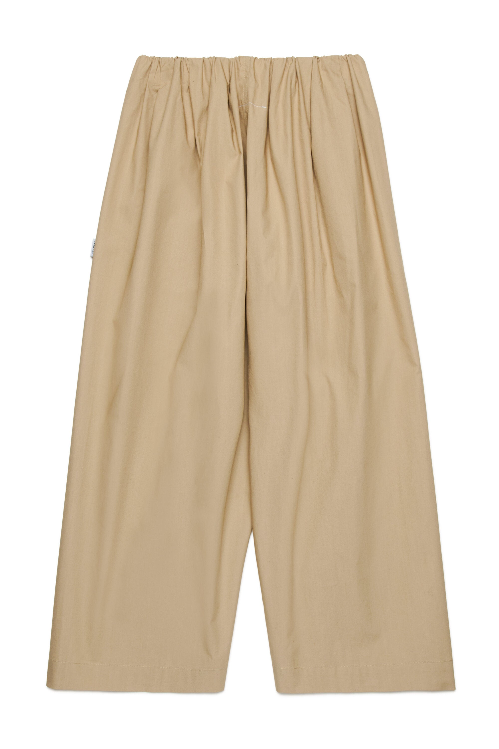 Wide-leg pants with gathers