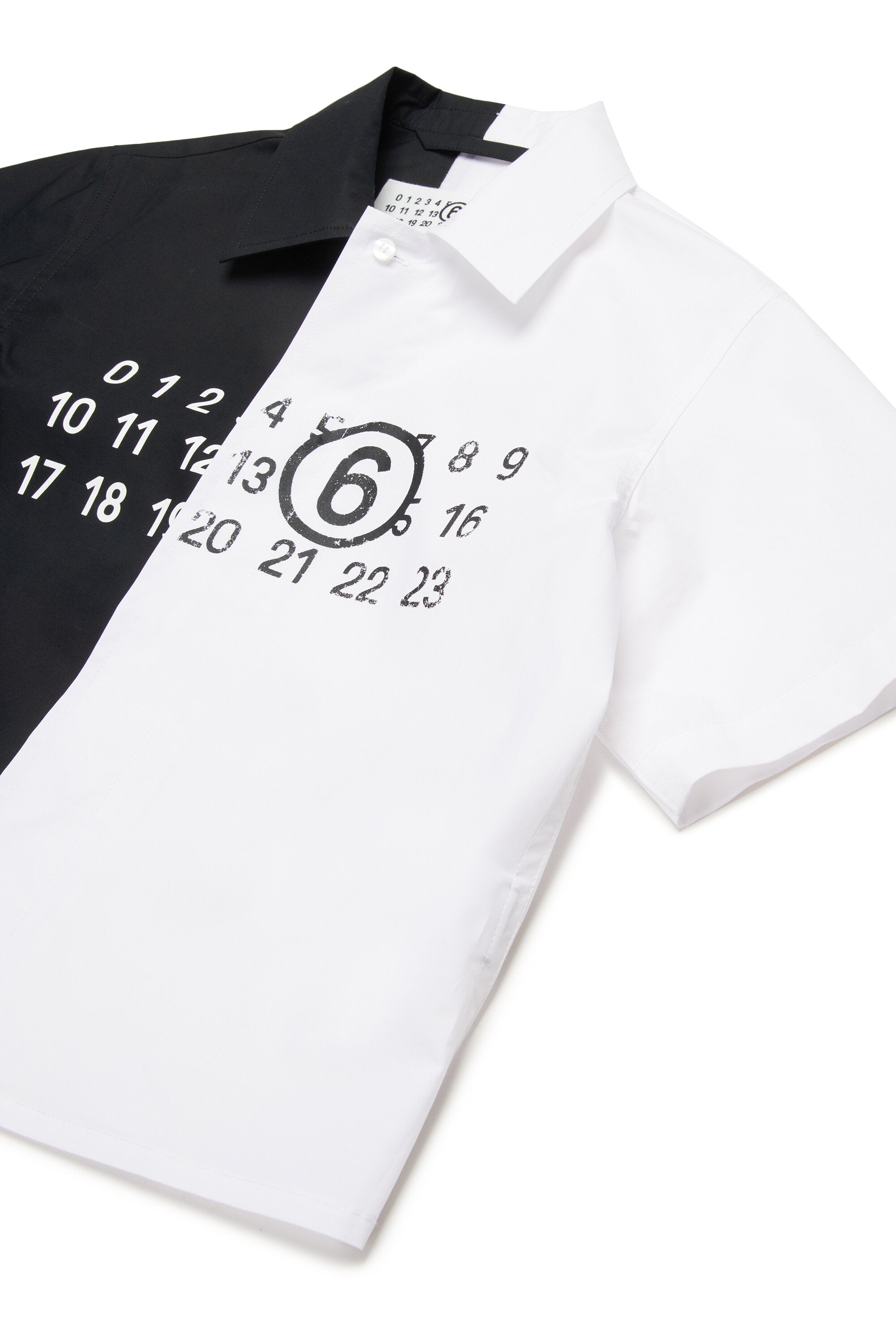 Colorblock poplin re-cut shirt