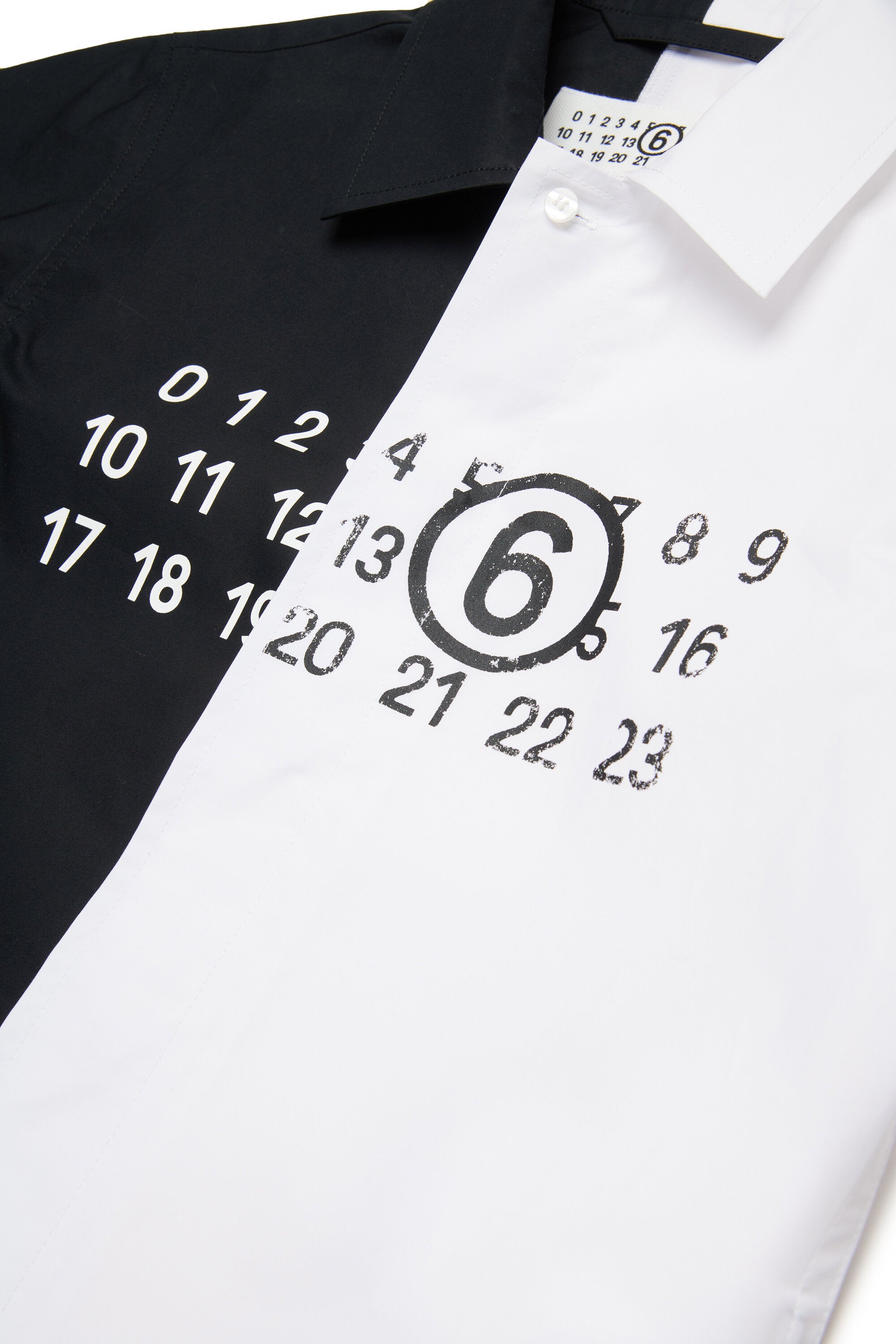 Colorblock poplin re-cut shirt