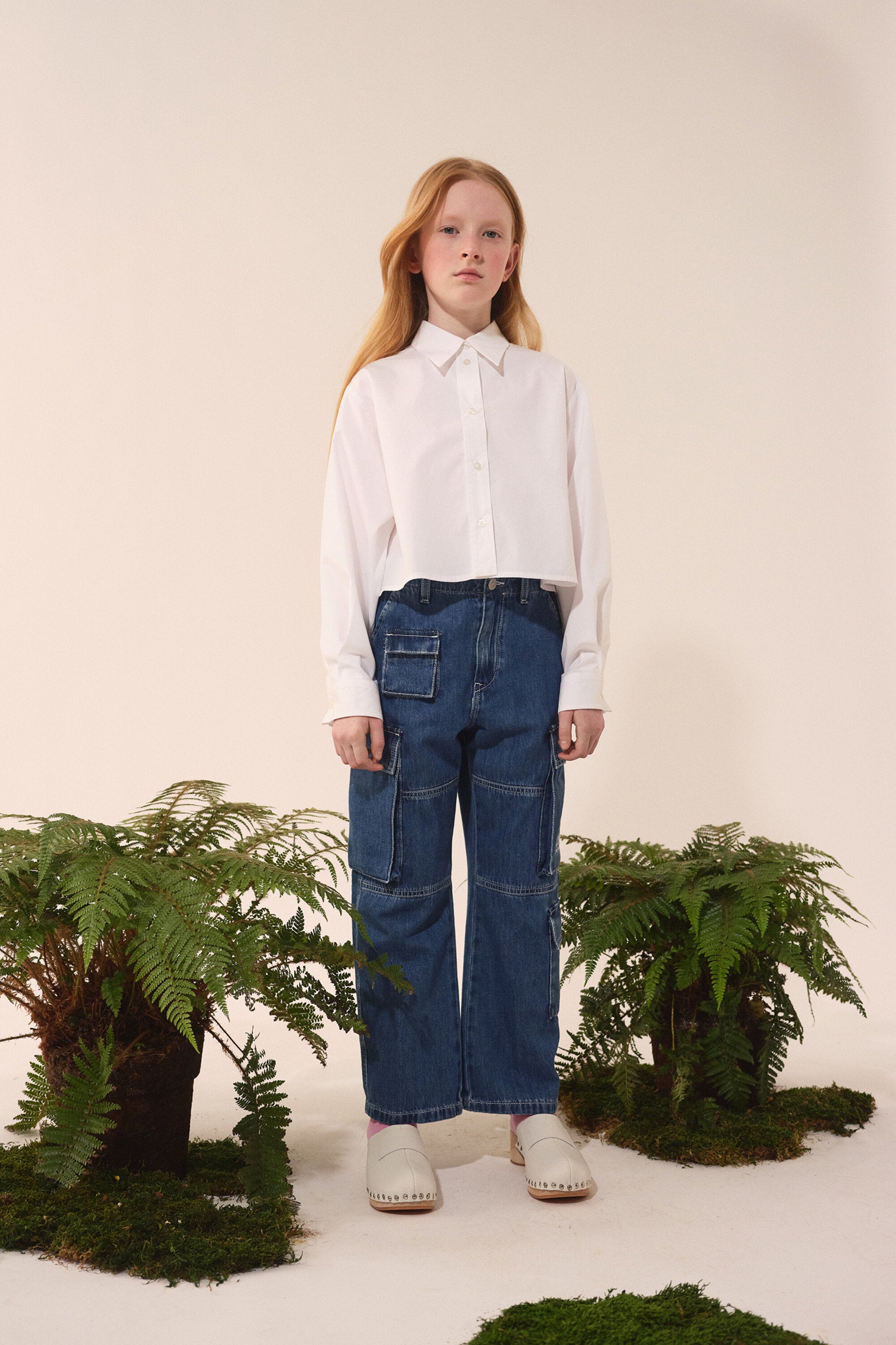 Jeans cargo blu medio con Numeric logo