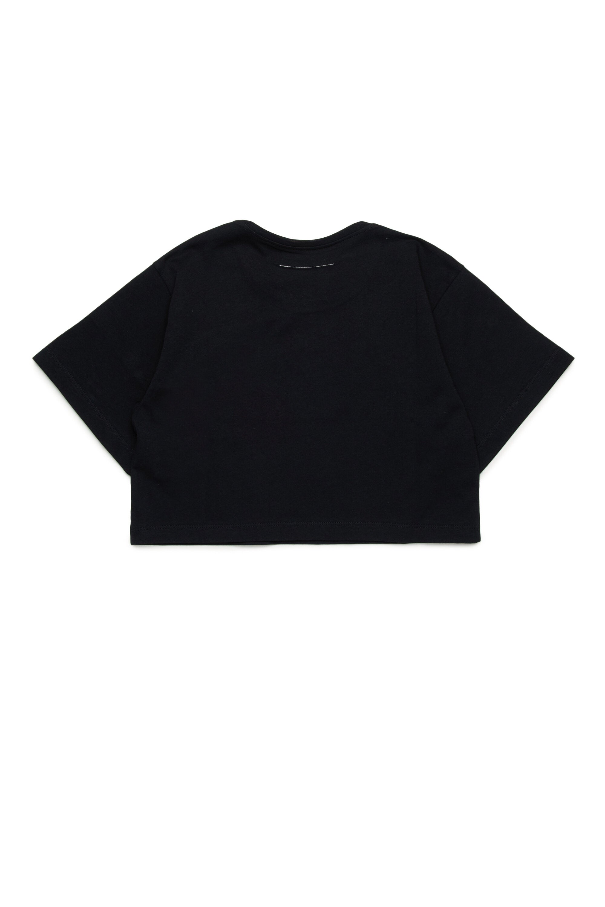 T-shirt cropped con logo istituzionale