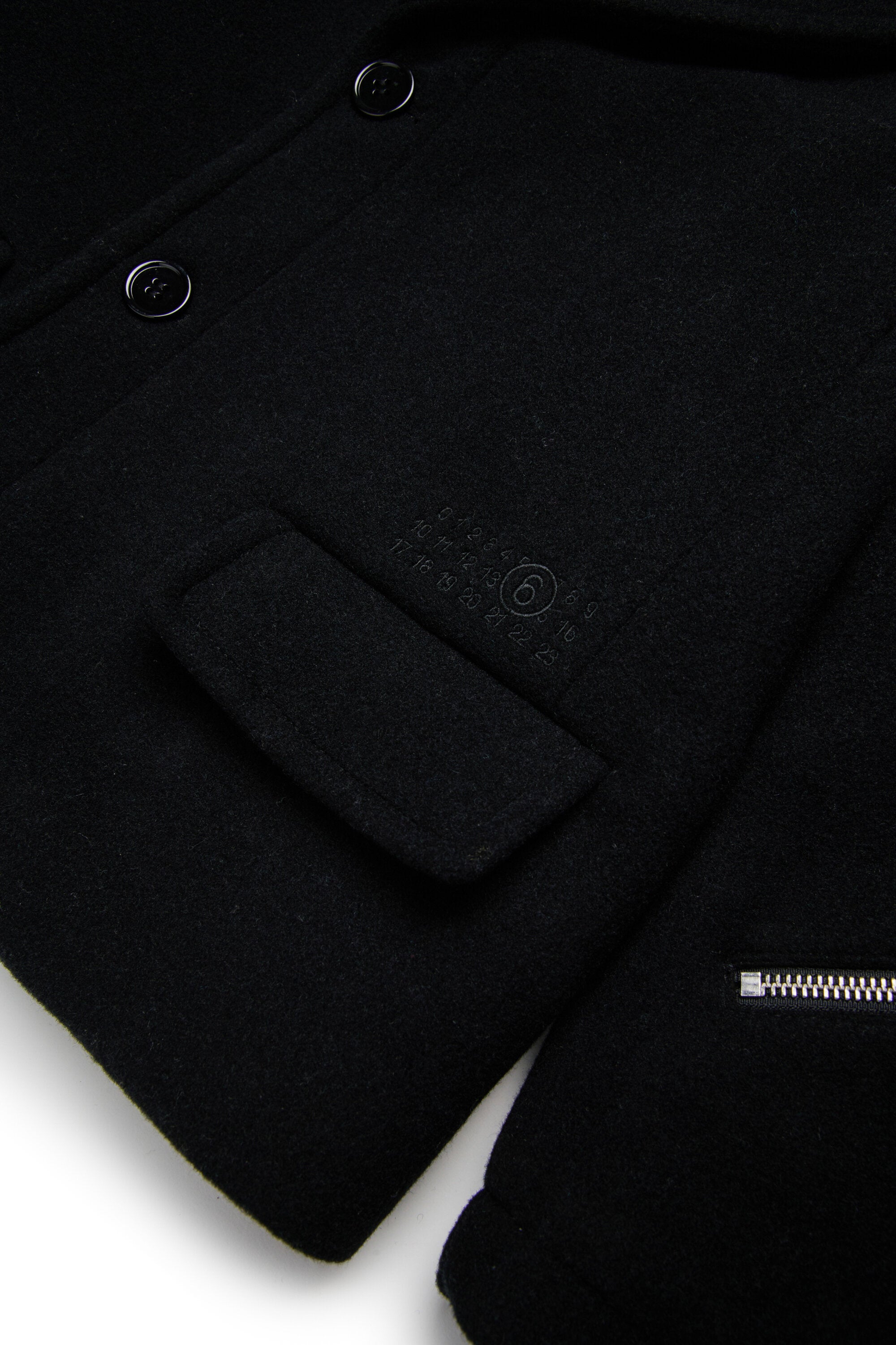 Cappotto corto in panno con zip