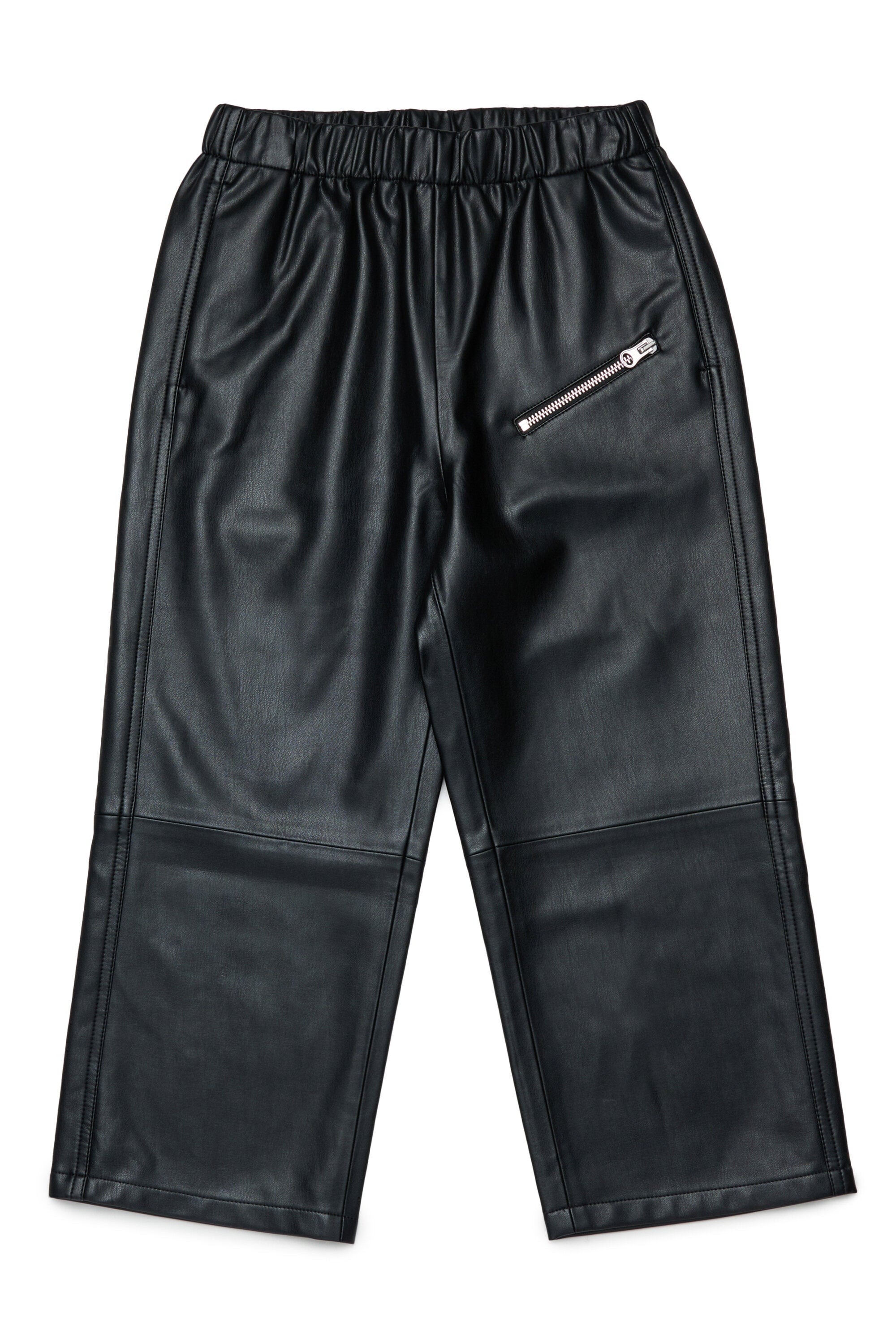 Pantaloni in tessuto spalmato con zip