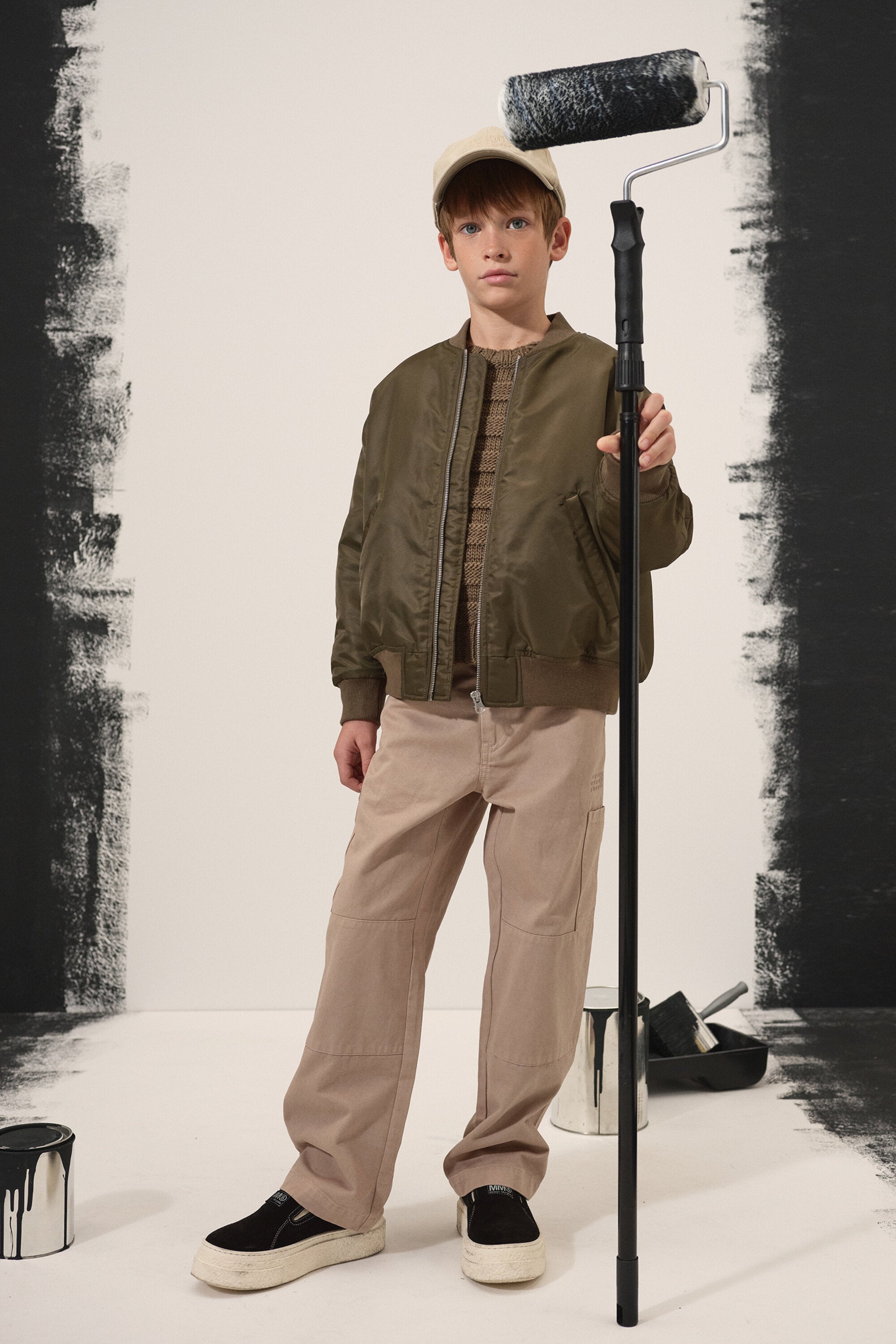 Pantaloni cargo in twill