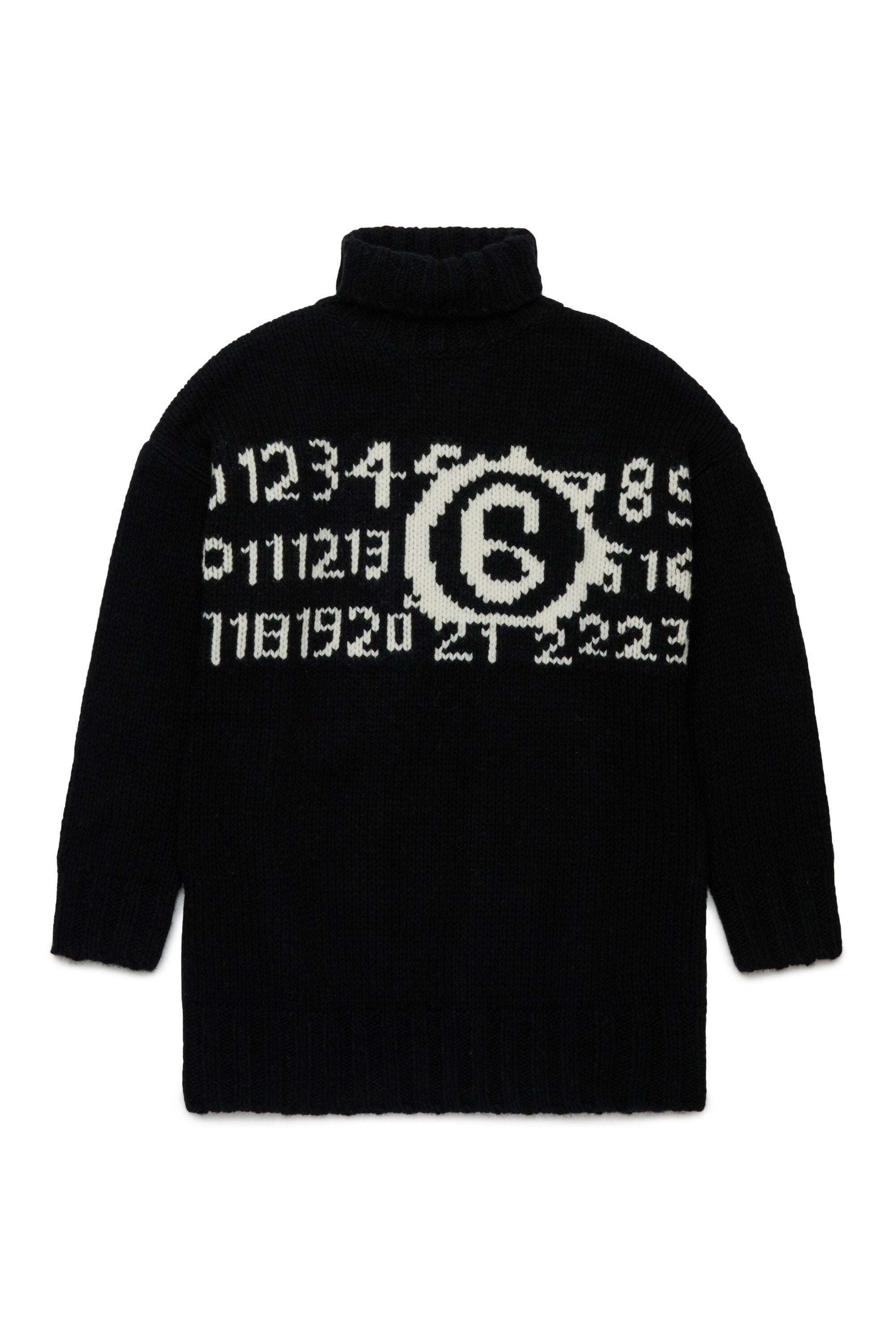 Abito mini in maglia con maxi logo