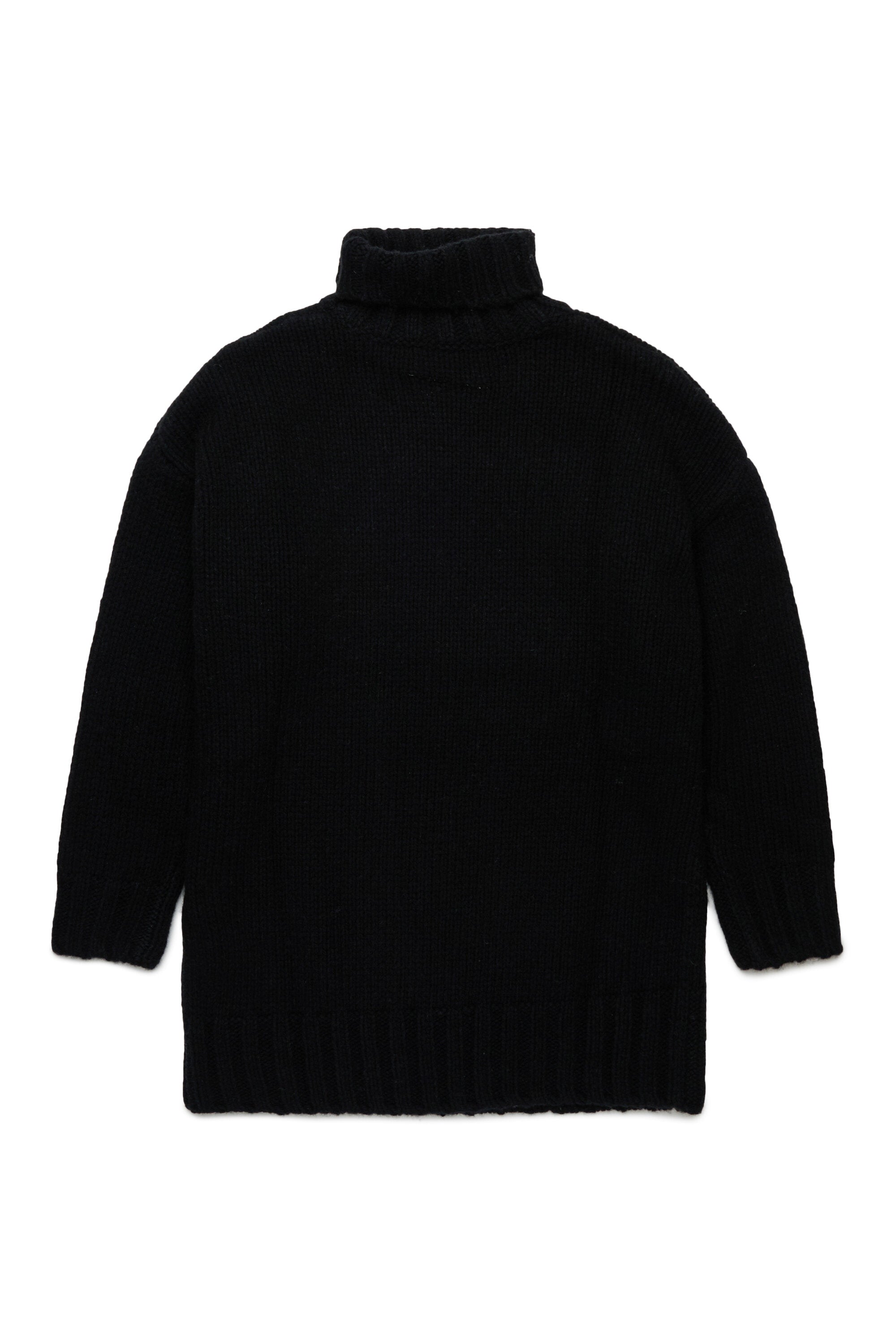 Abito mini in maglia con maxi logo