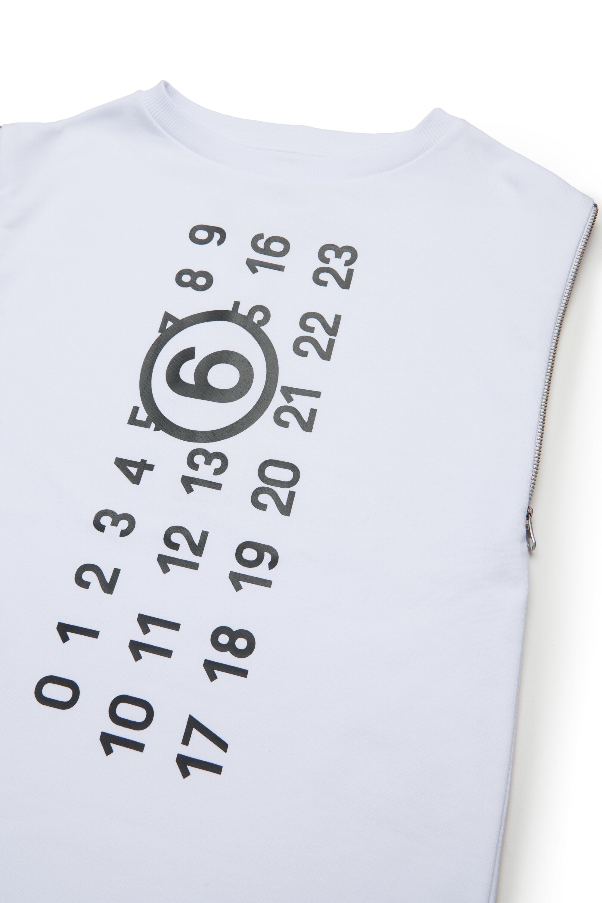 Vestido corto de felpa con logotipo maxi