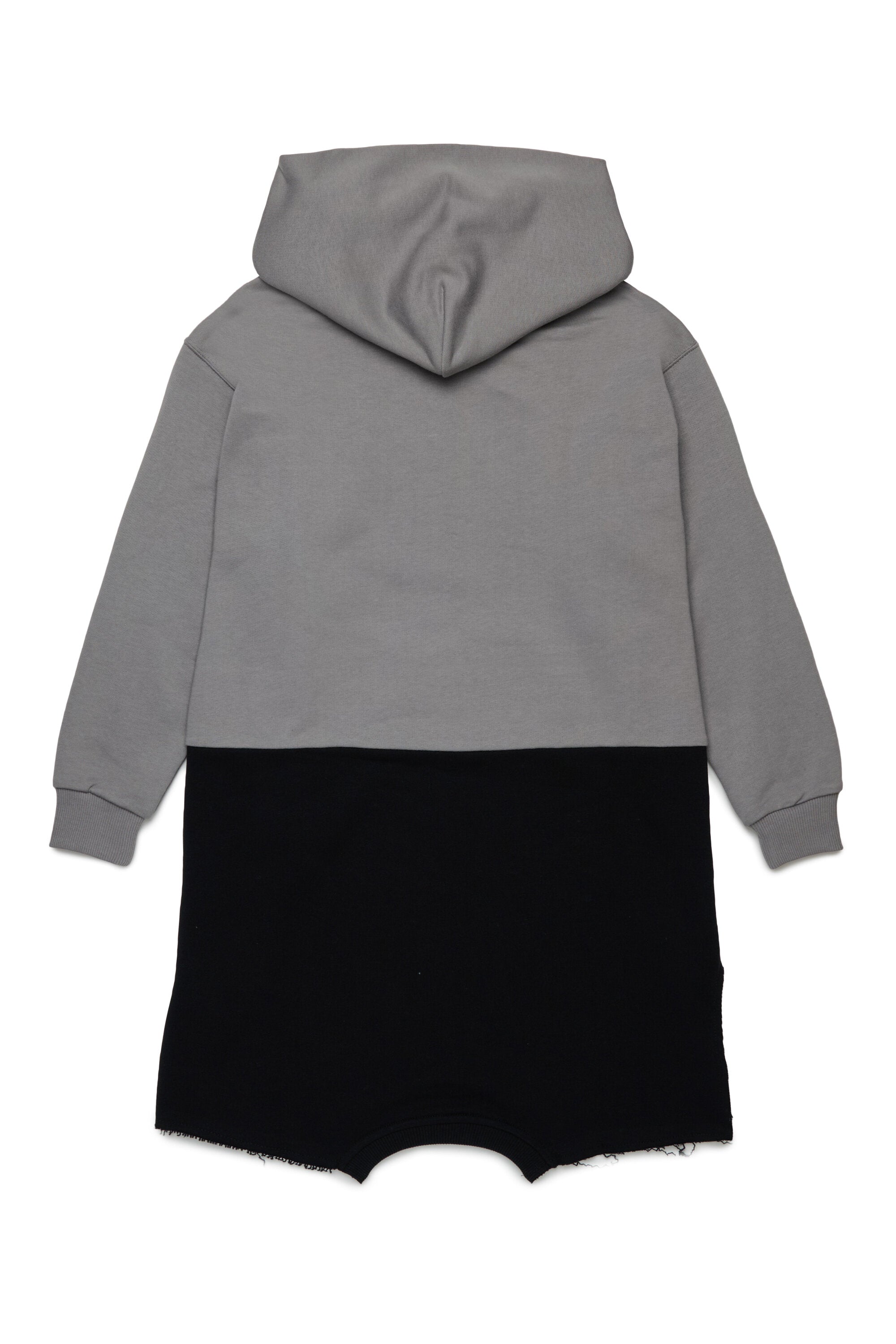 Zweifarbiges, neu geschnittenes Sweatshirt-Maxikleid