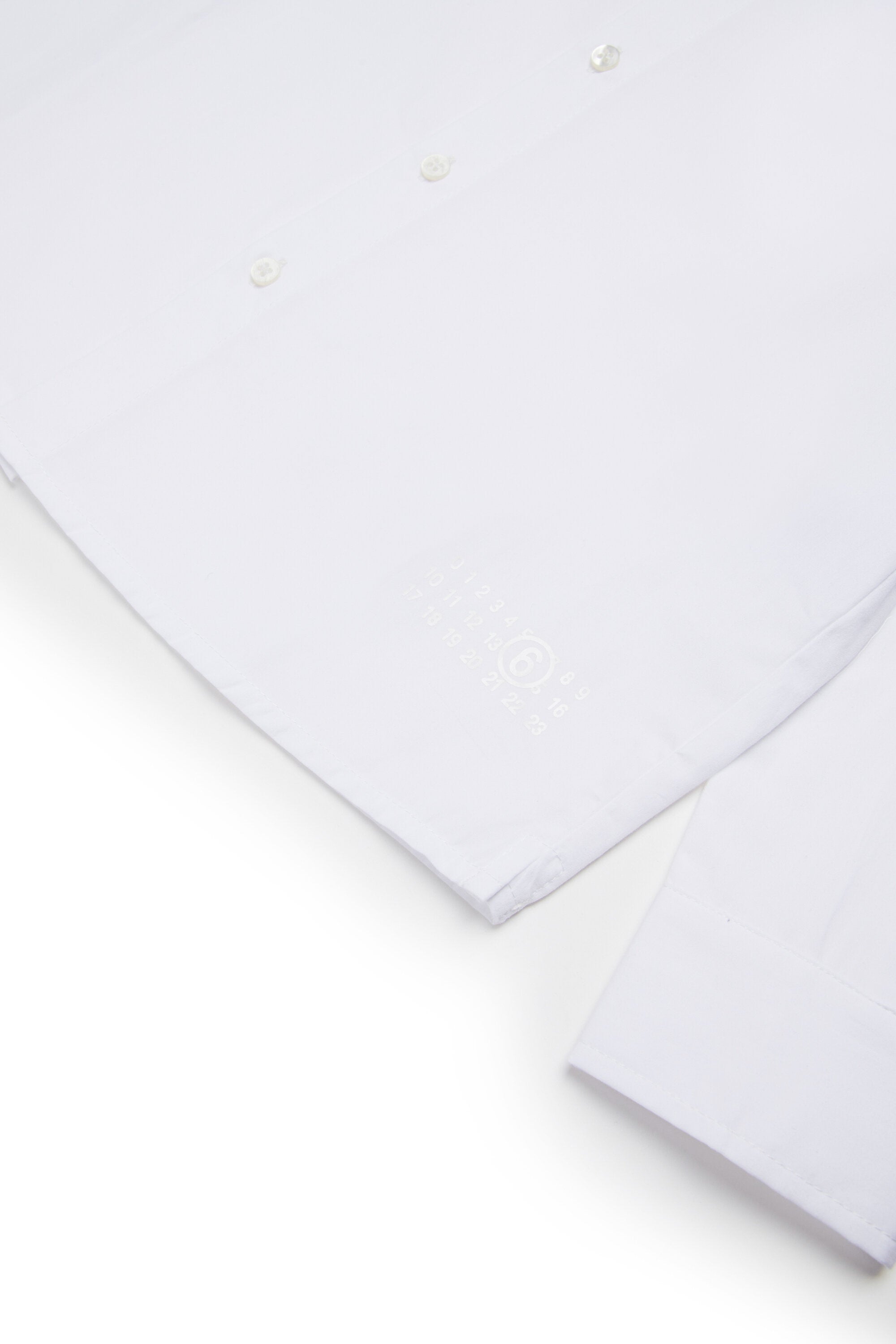 Popeline-Hemd mit glänzenden Pinselstrichen