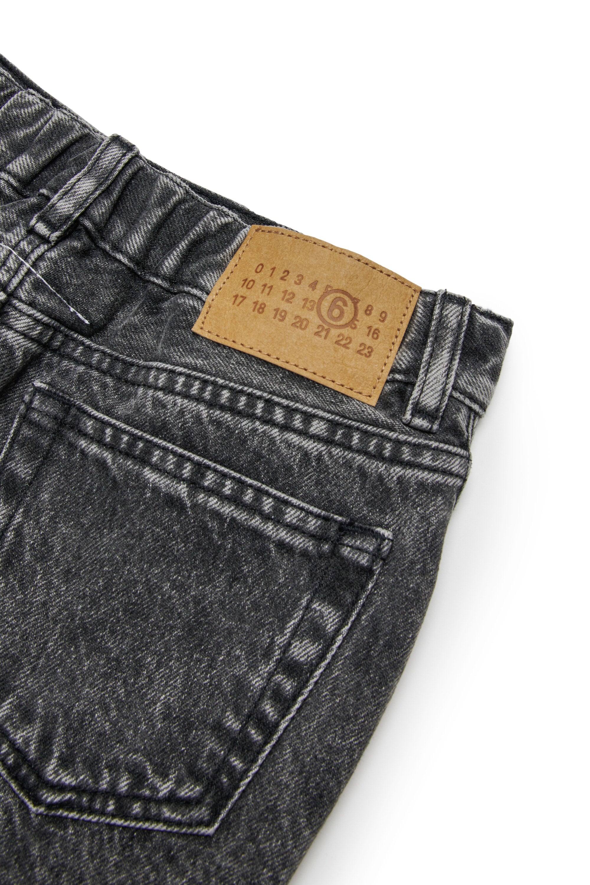 Minijupe en denim ombré noir