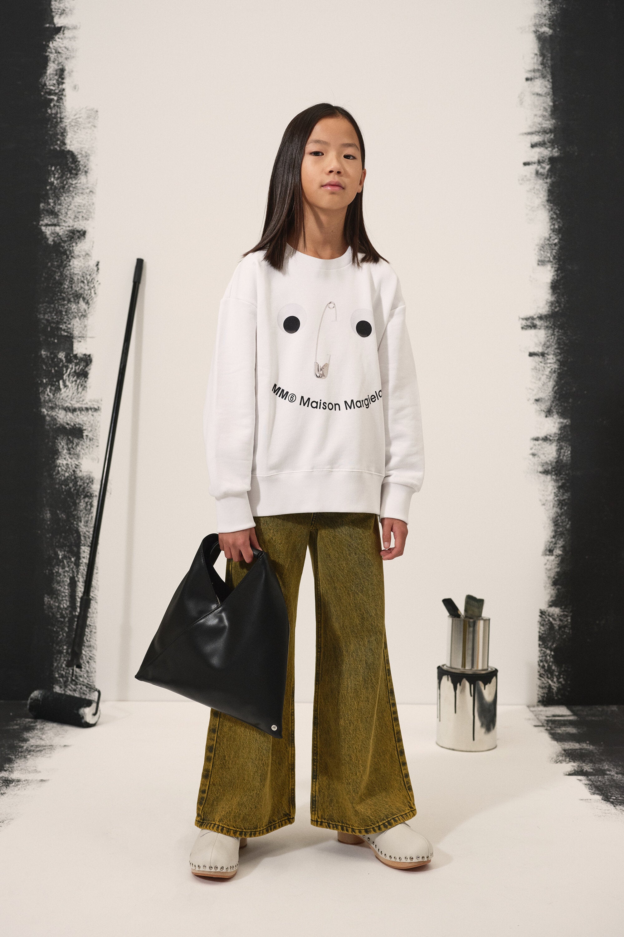 Fleecepullover mit Face-Logo