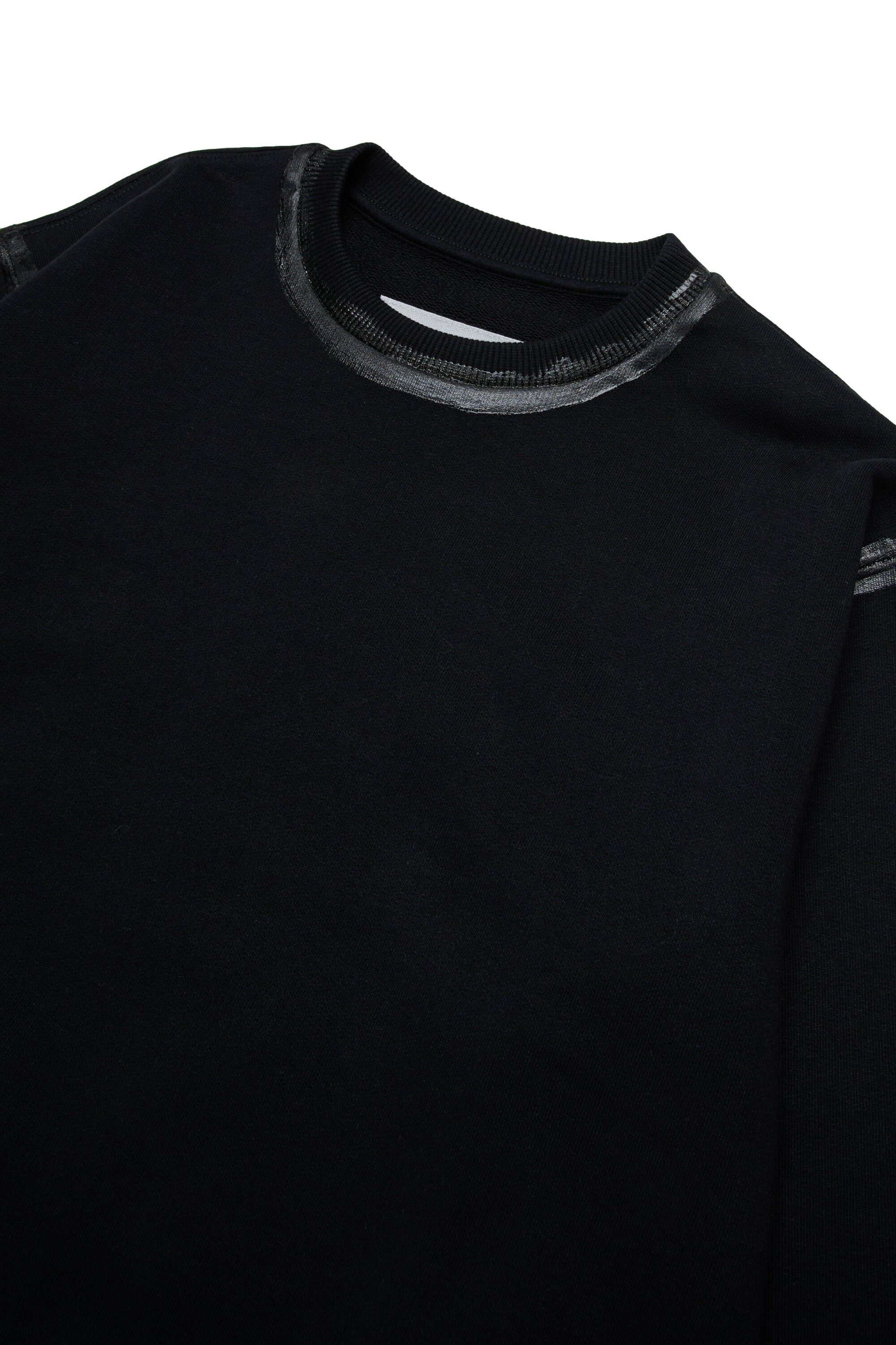 Fleecepullover mit glänzenden Pinselstrichen