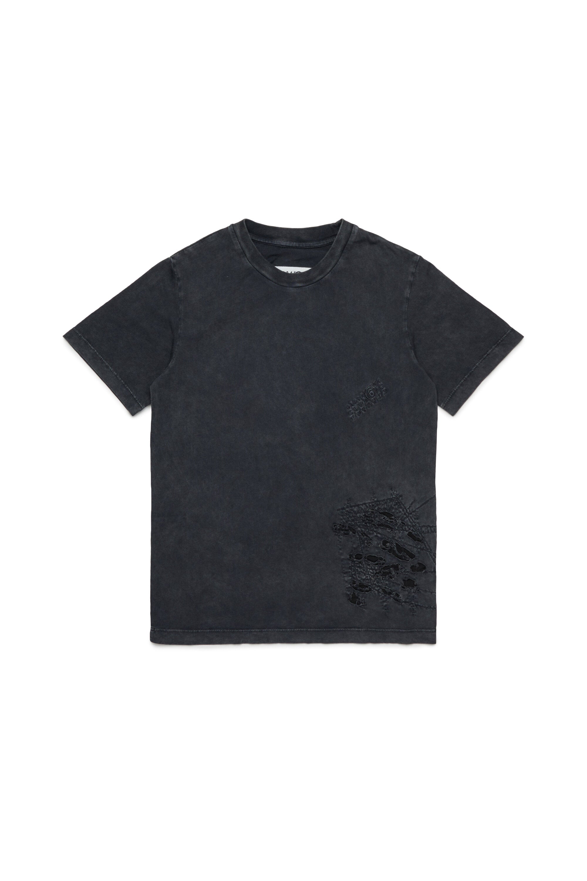 Jersey-T-Shirt mit Flickstellen