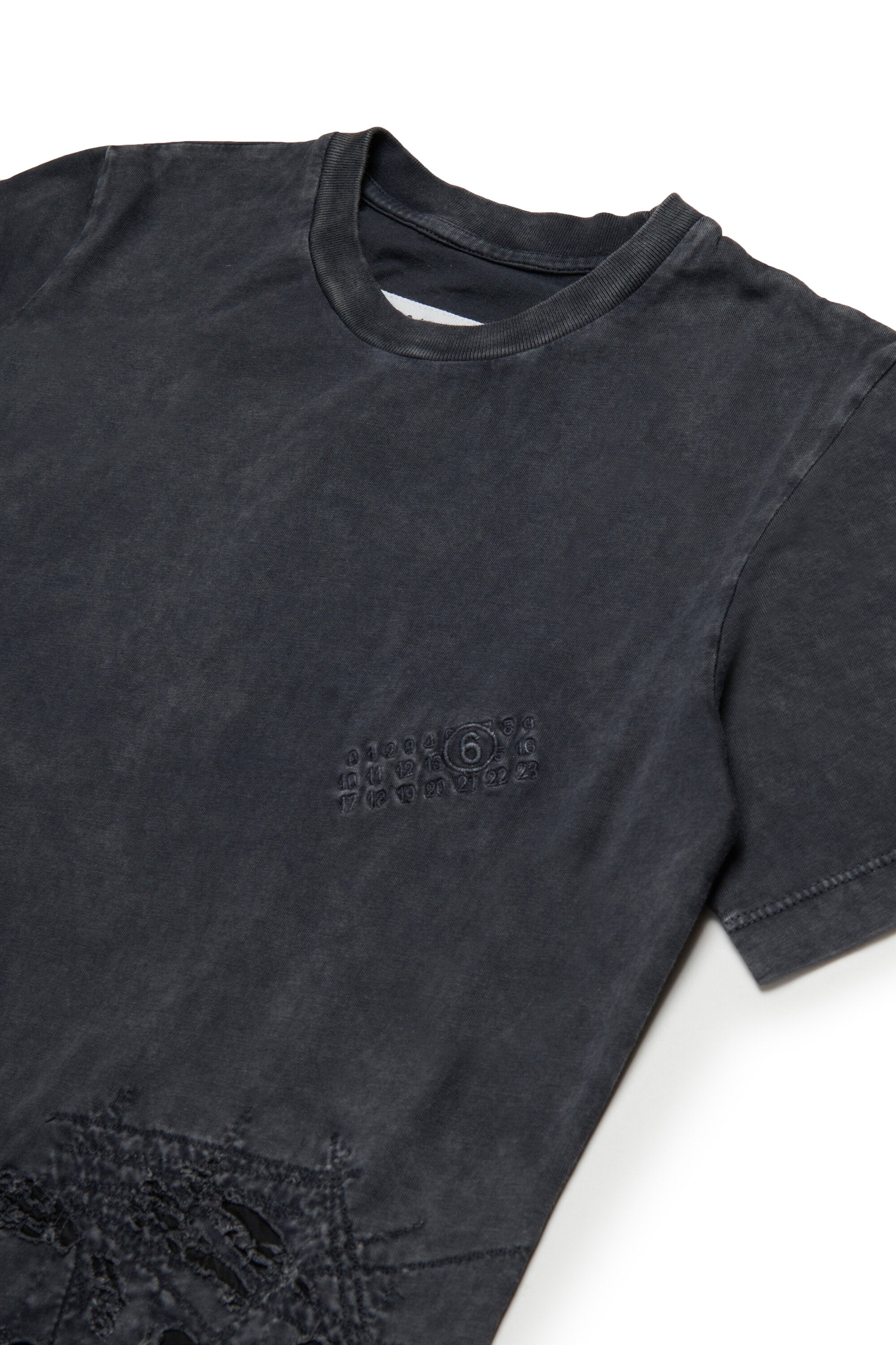 Jersey-T-Shirt mit Flickstellen