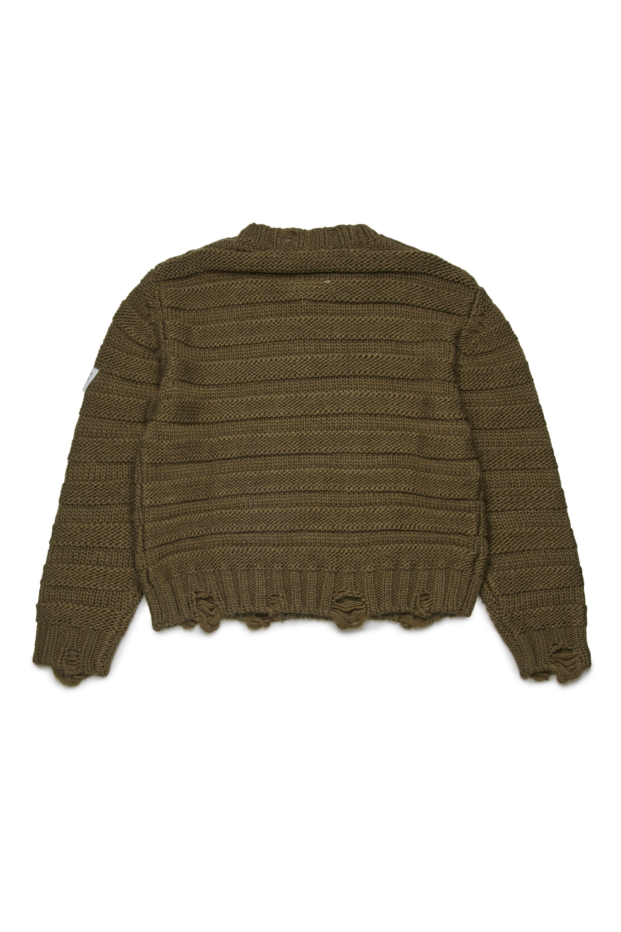 Pullover aus gerippter Wollmischung mit Unterbrechungen
