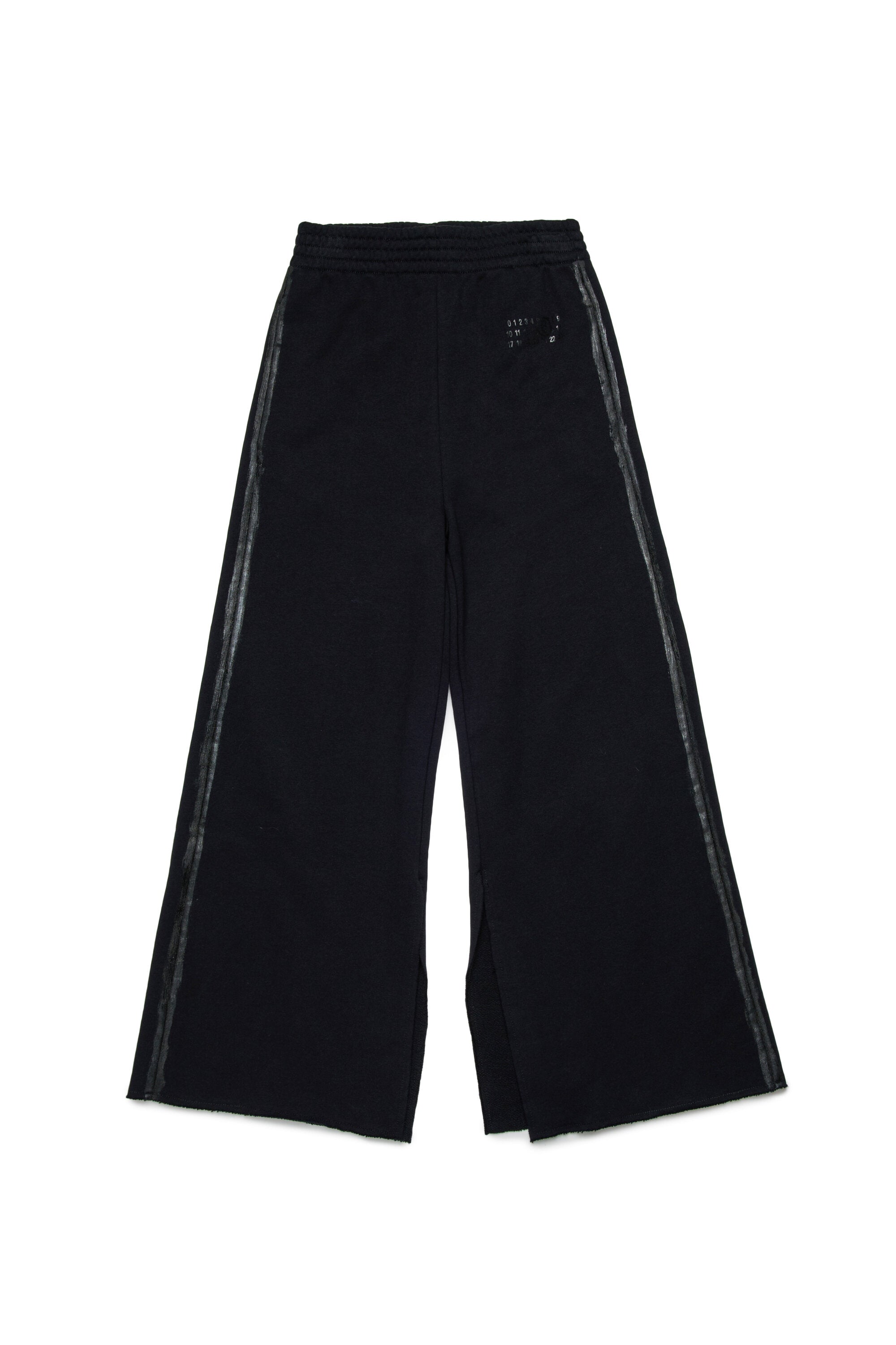 Pantaloni in felpa con spennellature lucide