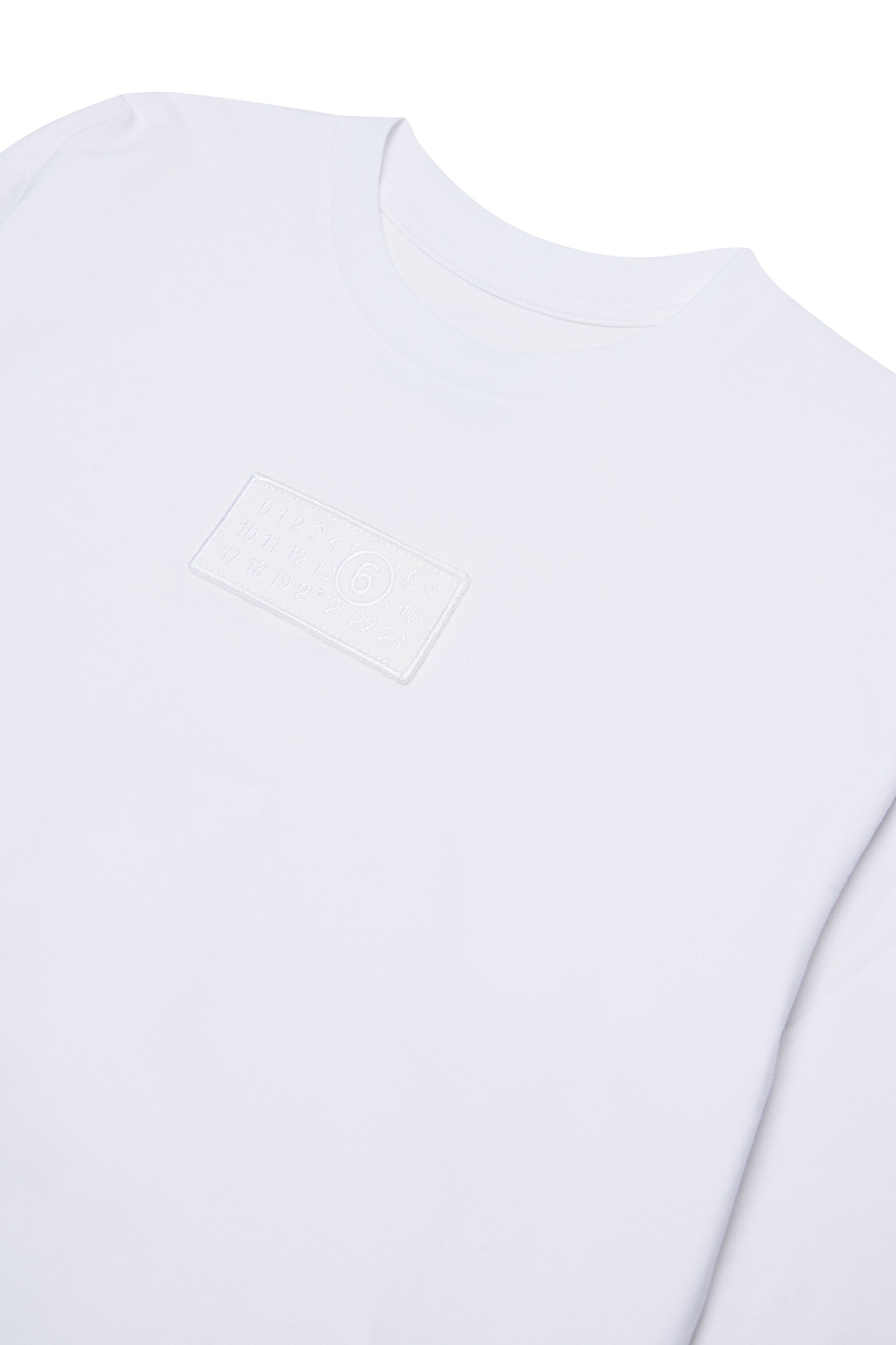 Langärmeliges Jersey-T-Shirt mit Numeric-Logoaufnäher