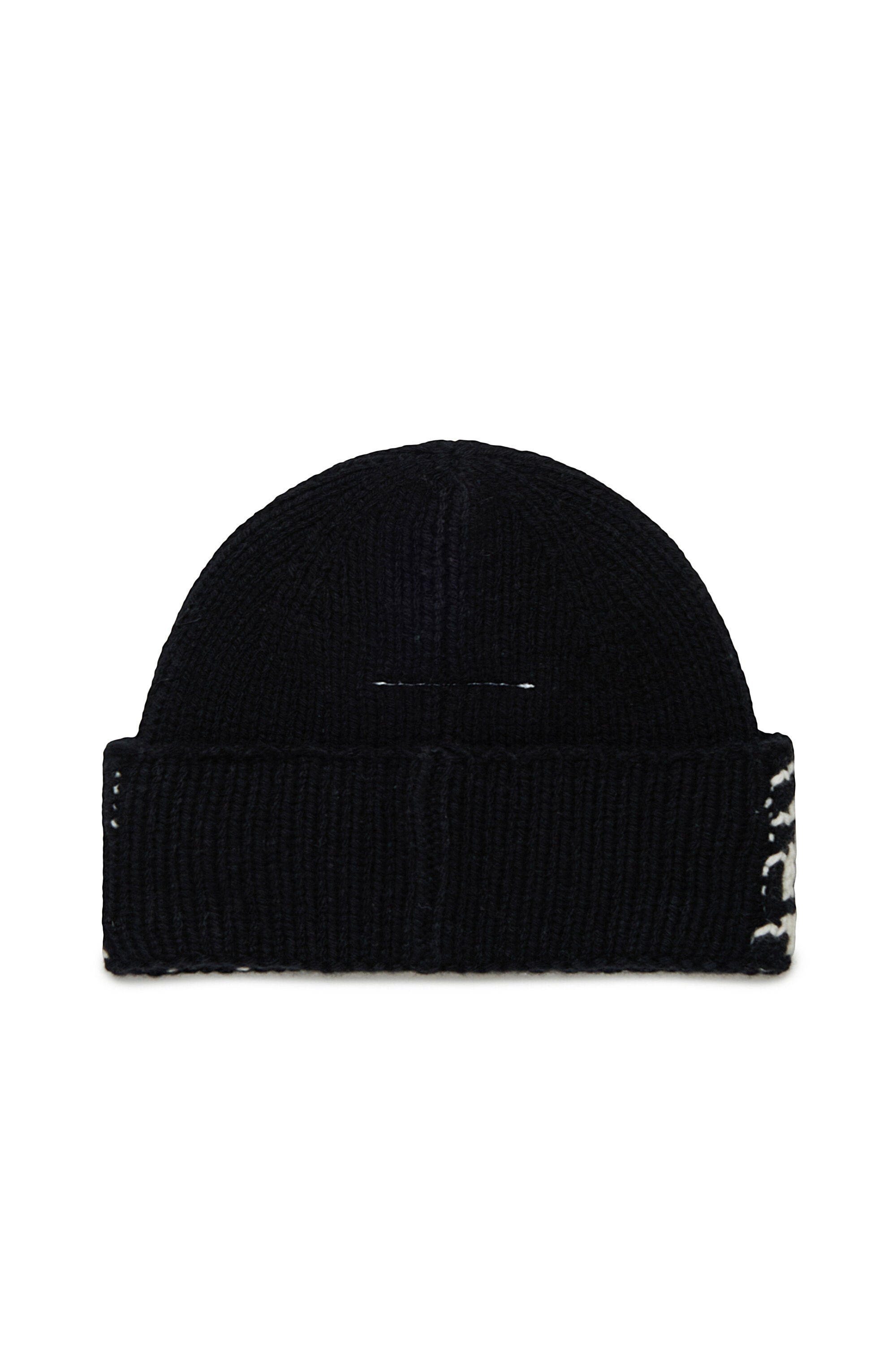 Berretto beanie in maglia misto lana con logo
